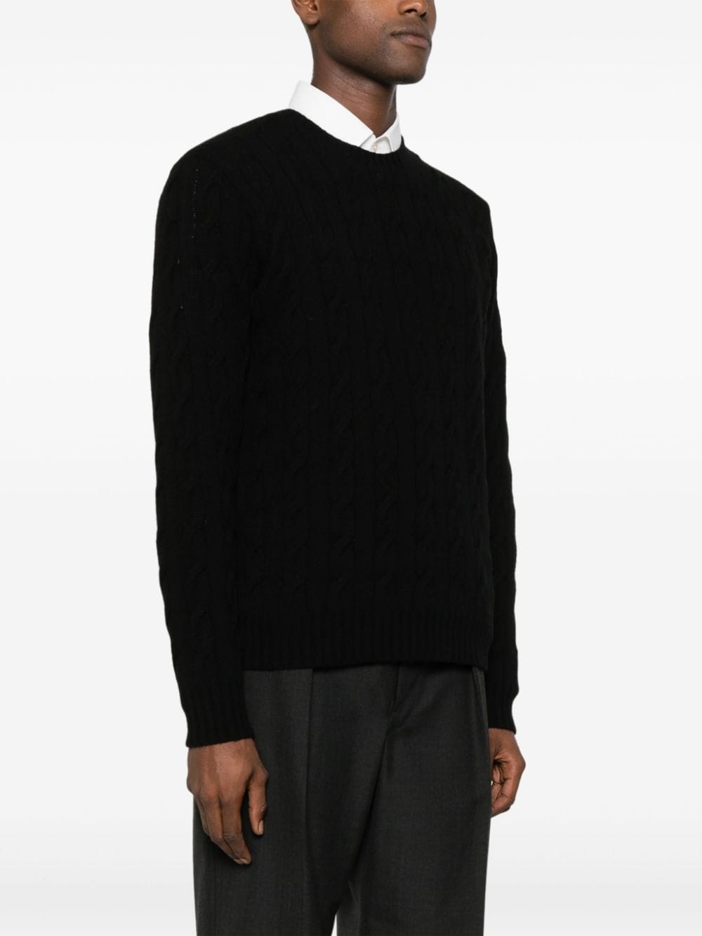 cable-knit cashmere jumper - 3