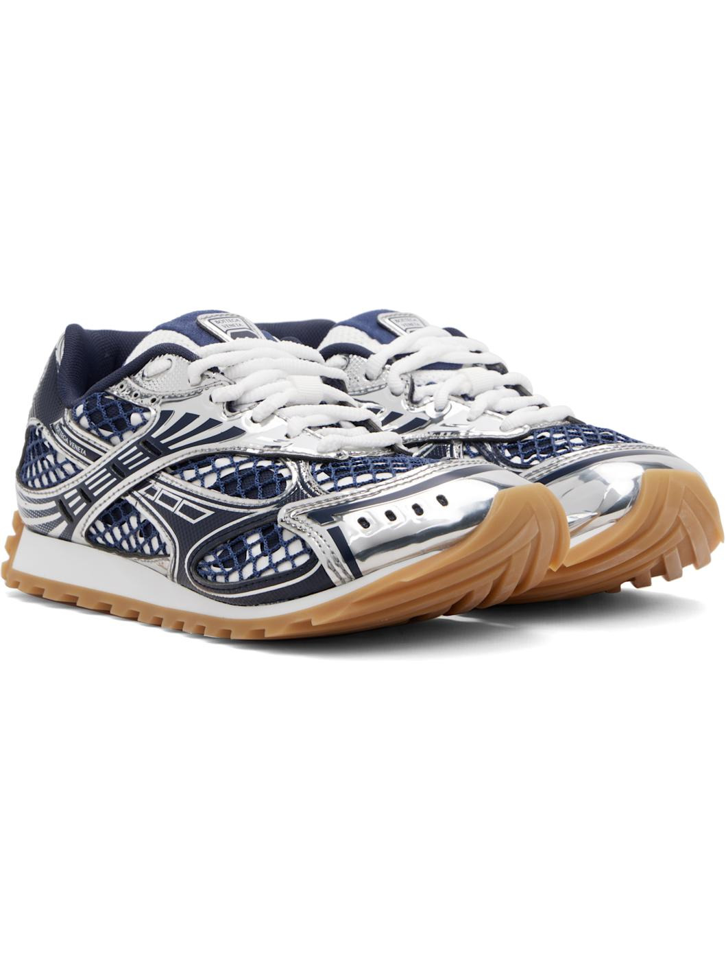 Navy & Silver Orbit Sneakers - 4