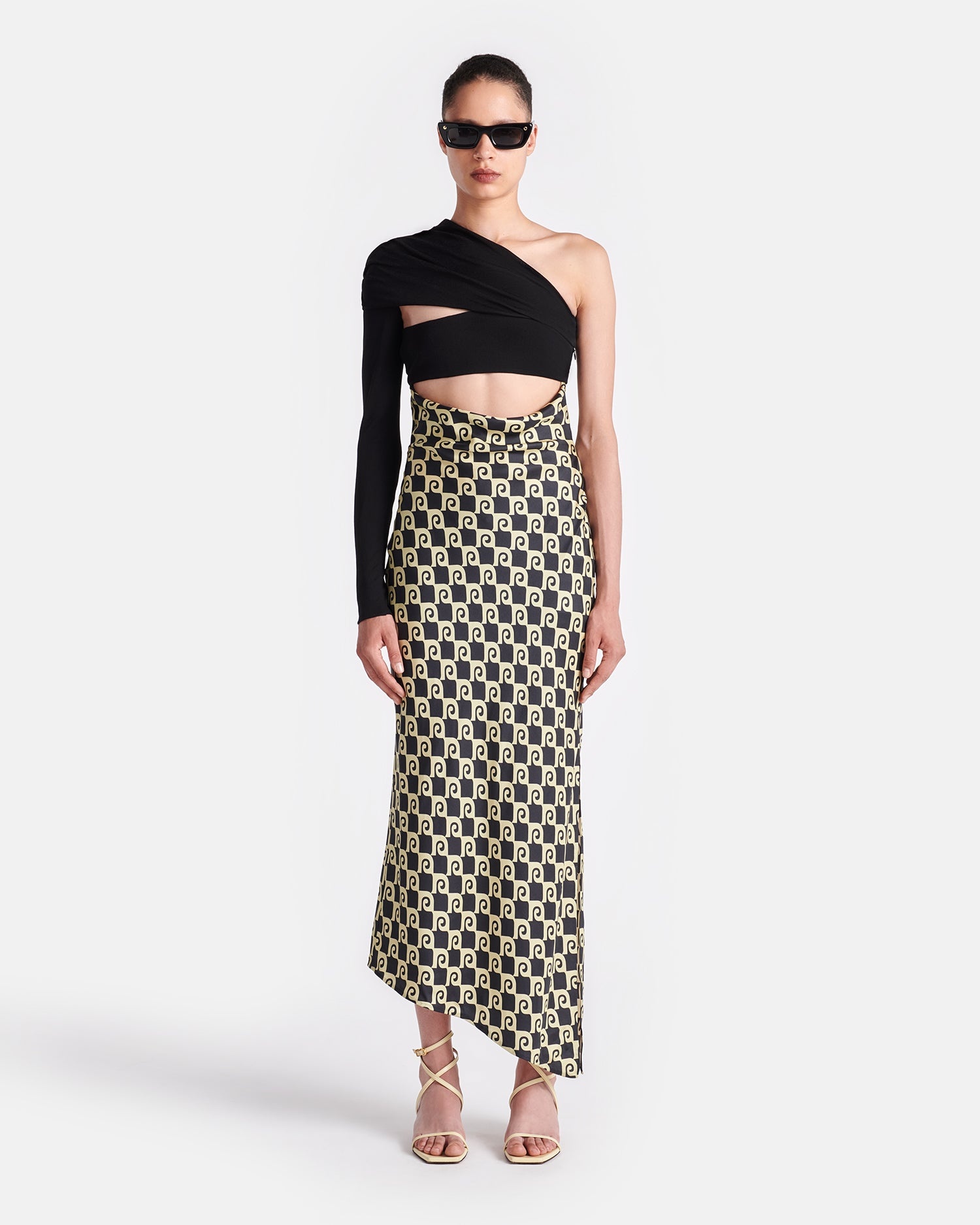 Draped Silk And Mesh-Jersey Midi Dress - 2