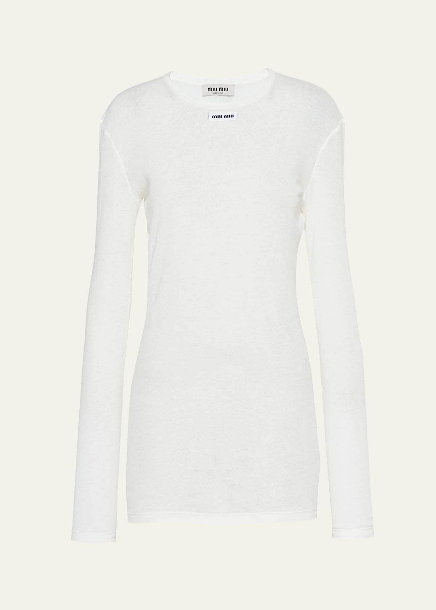 Long-Sleeve Fitted Mini Dress - 1
