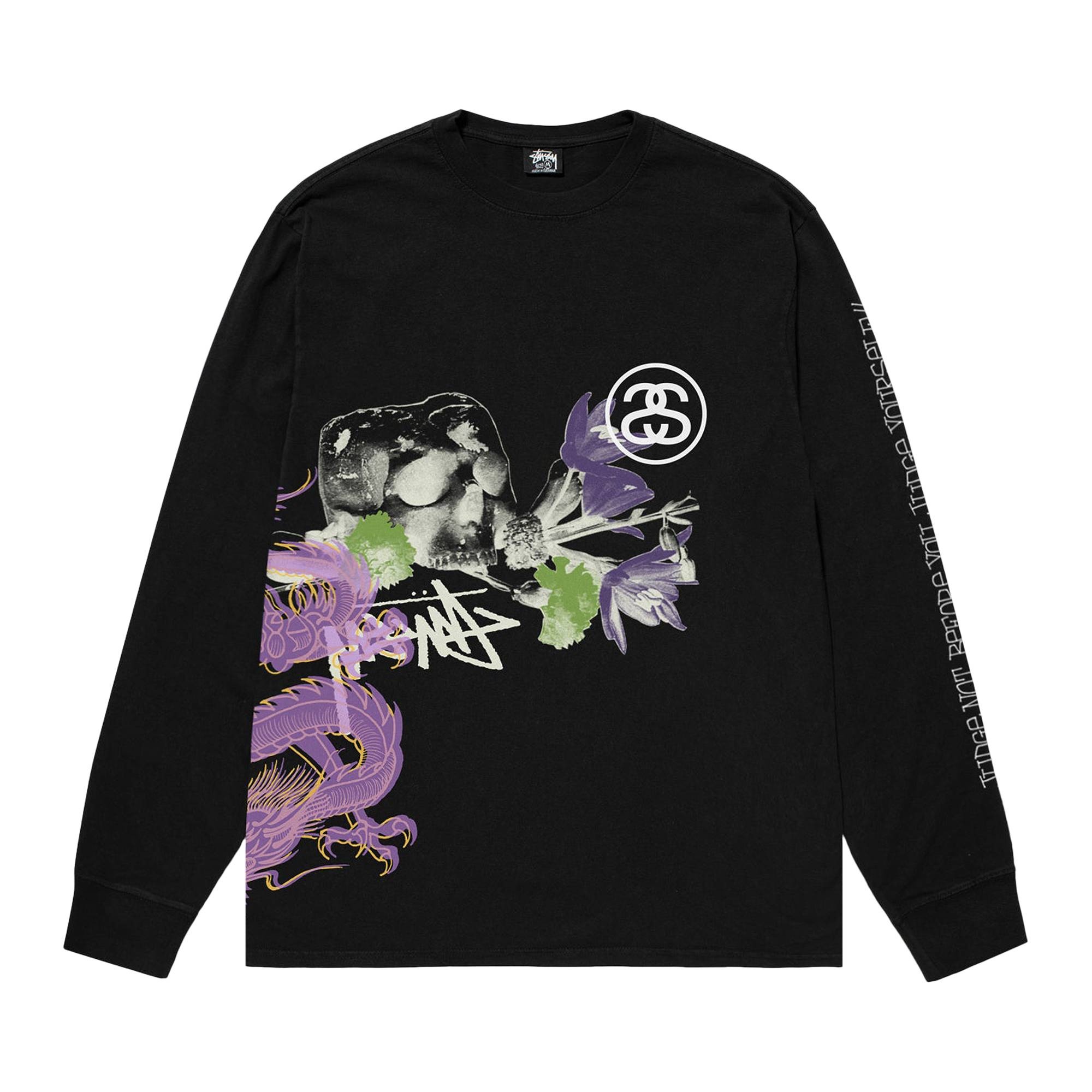 Stüssy Stussy Strike Long-Sleeve Tee 'Black' | REVERSIBLE