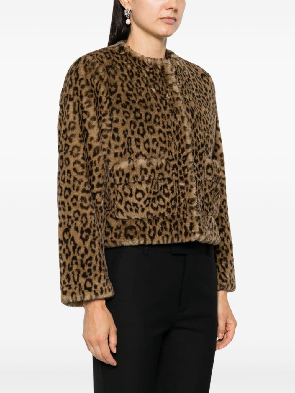 leopard-print jacket - 3