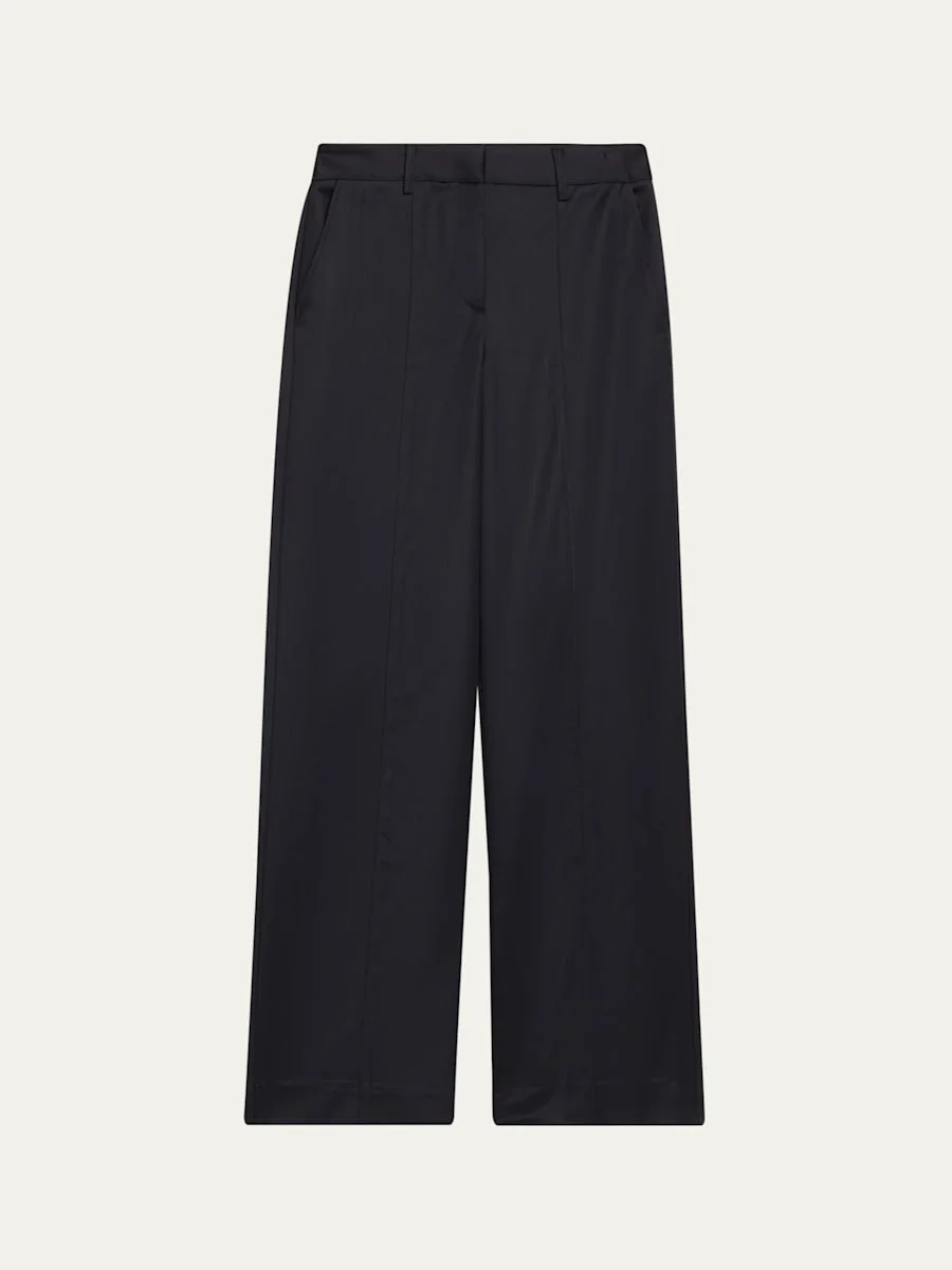 Elizabeth St Satin-Faced Wool Suiting Pants - 1