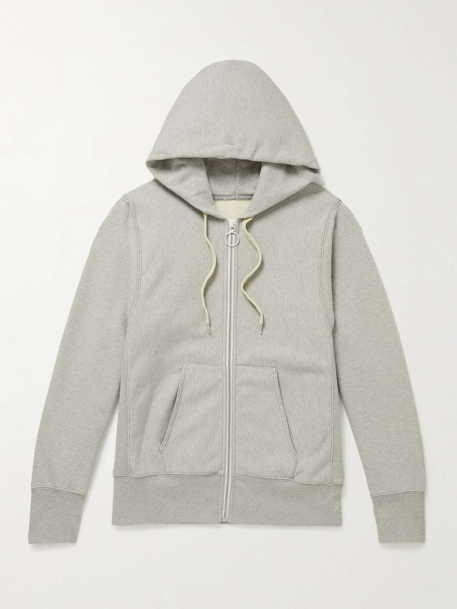 Cotton-Jersey Zip-Up Hoodie - 1