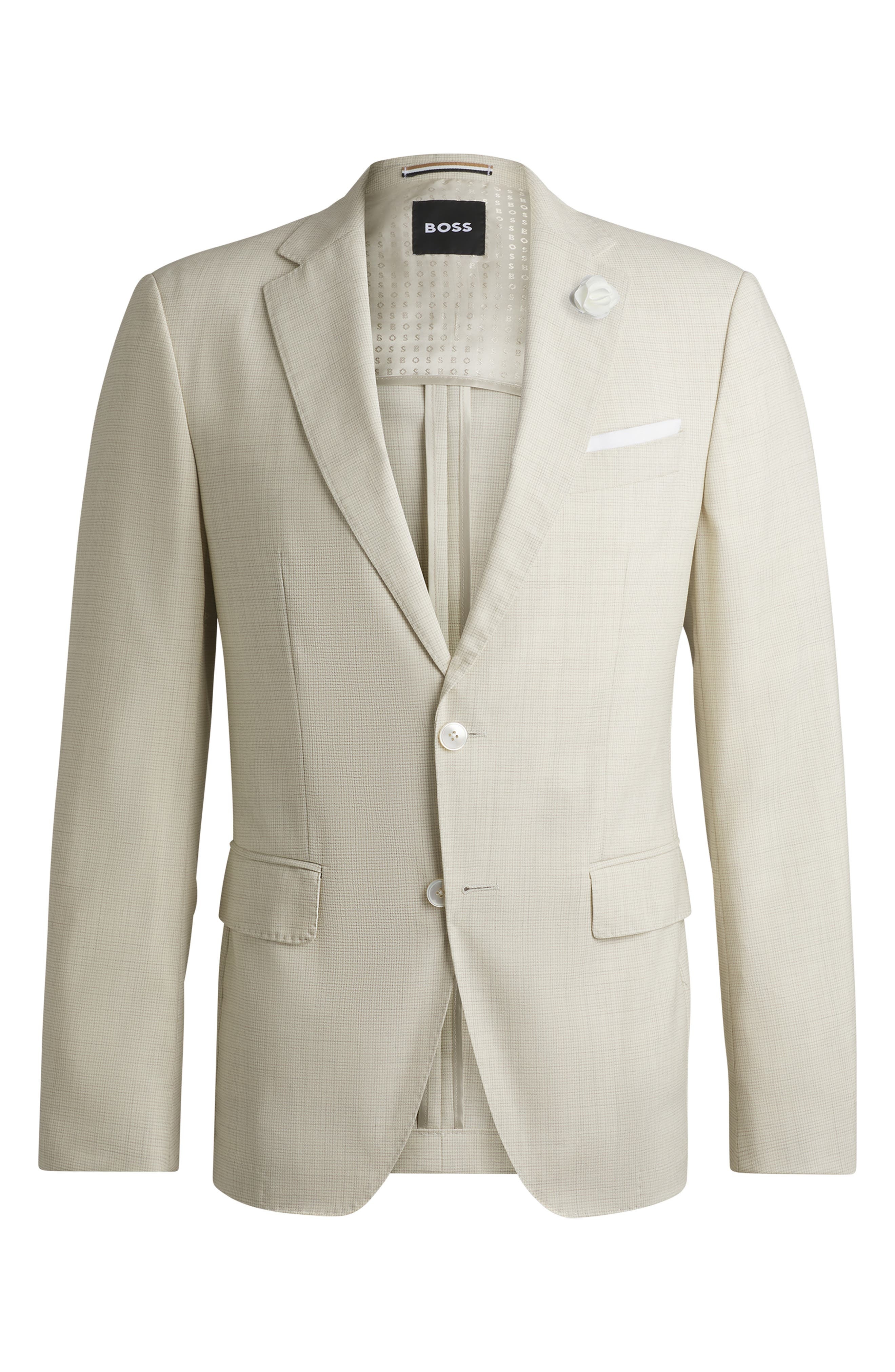 BOSS Hutson Wool Blend Sport Coat in Off White at Nordstrom - 5
