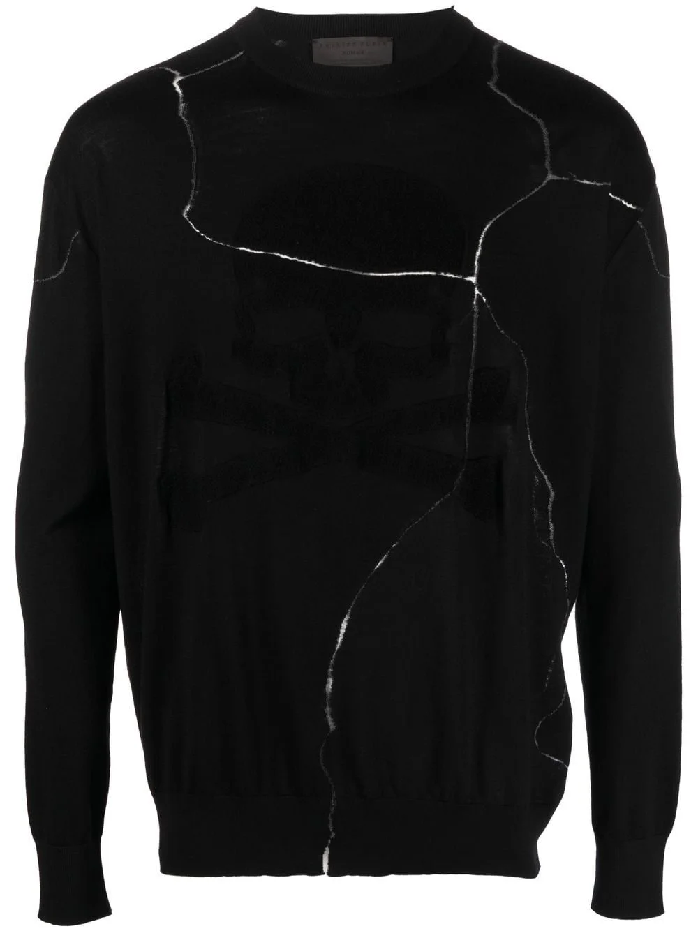 cracked-effect wool jumper - 1
