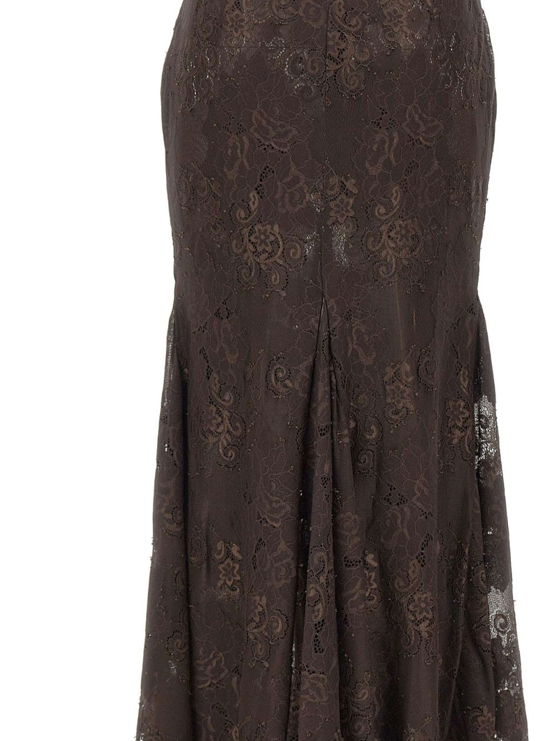 Pelé lace-overlay midi skirt 7