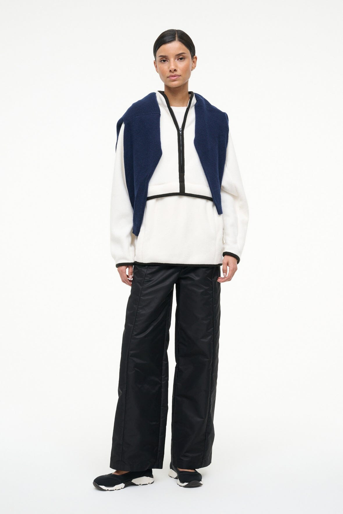 STAUD GRAF PULLOVER IVORY BLACK - 4