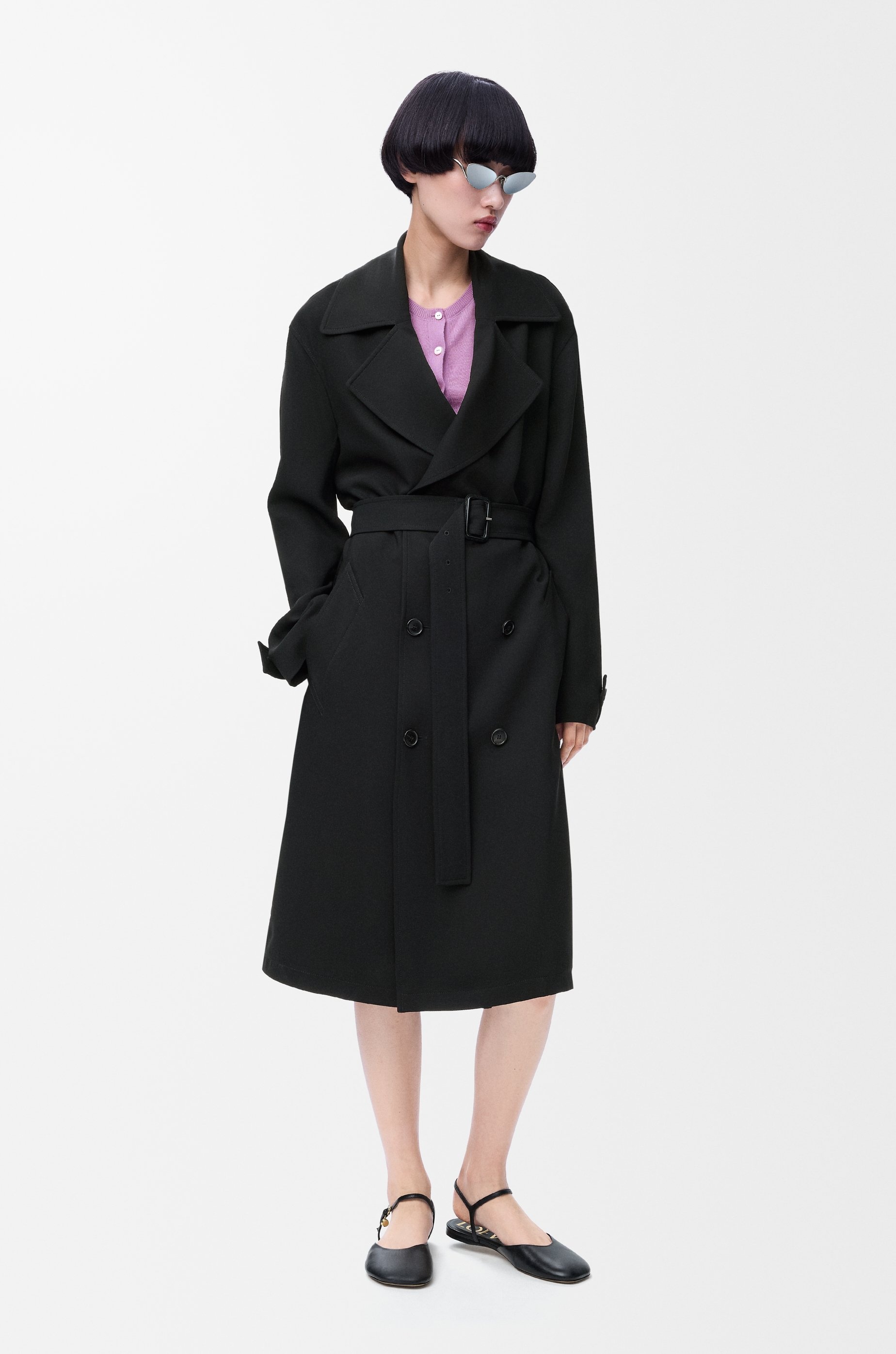 Trench coat in stretch viscose - 3