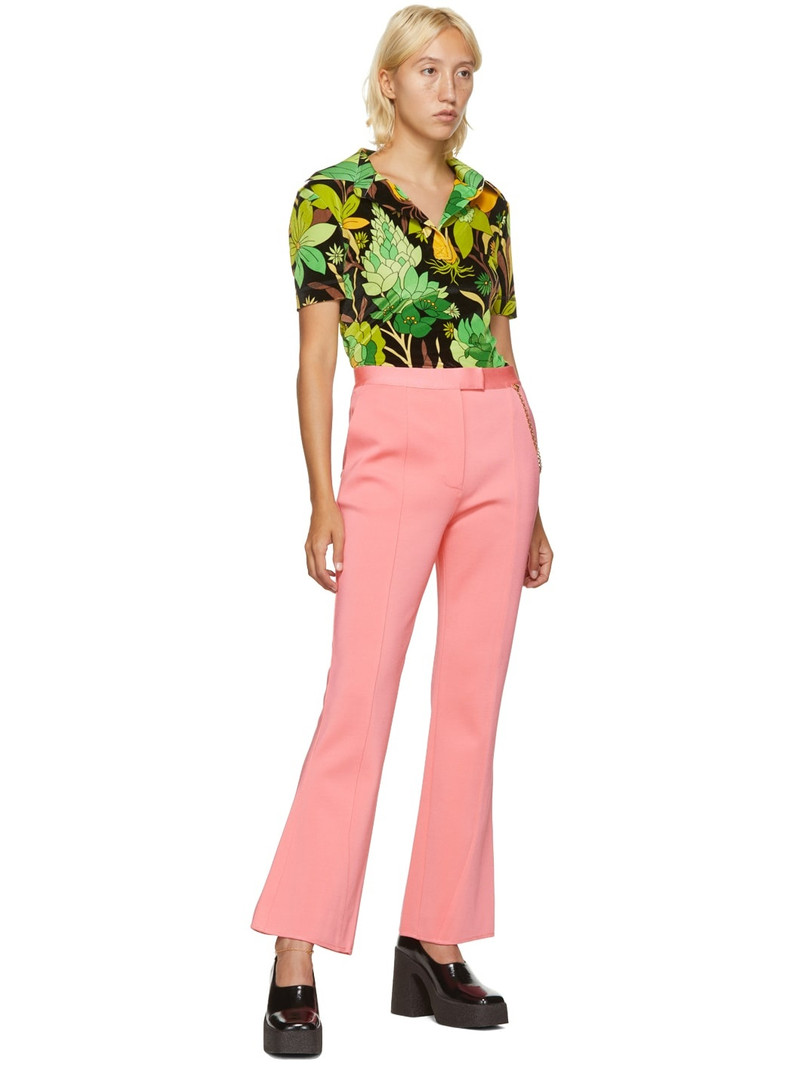 Givenchy Pink Chain Flared Trousers outlook