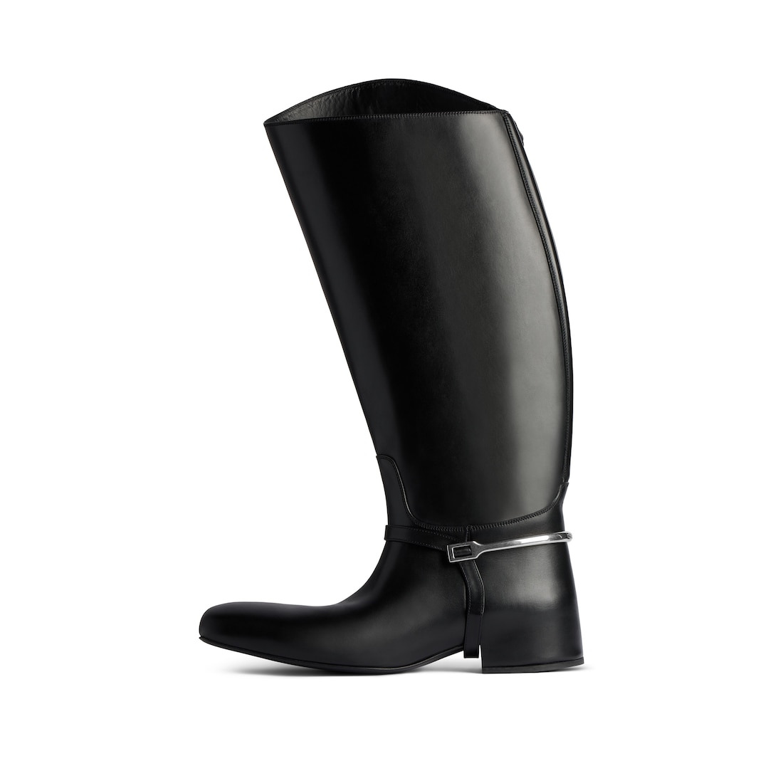 Men's Excavator Riding Boot in Black/silver - 4