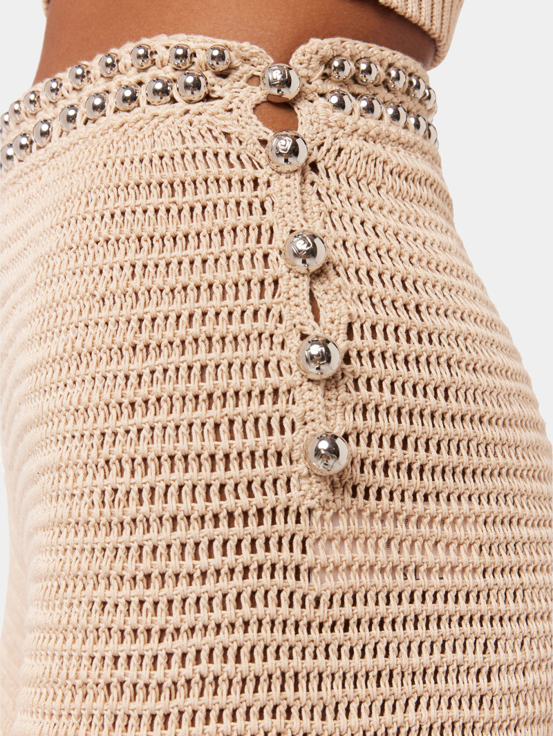 CROCHET FLARE PANT WITH PEARLS ON BELT 6