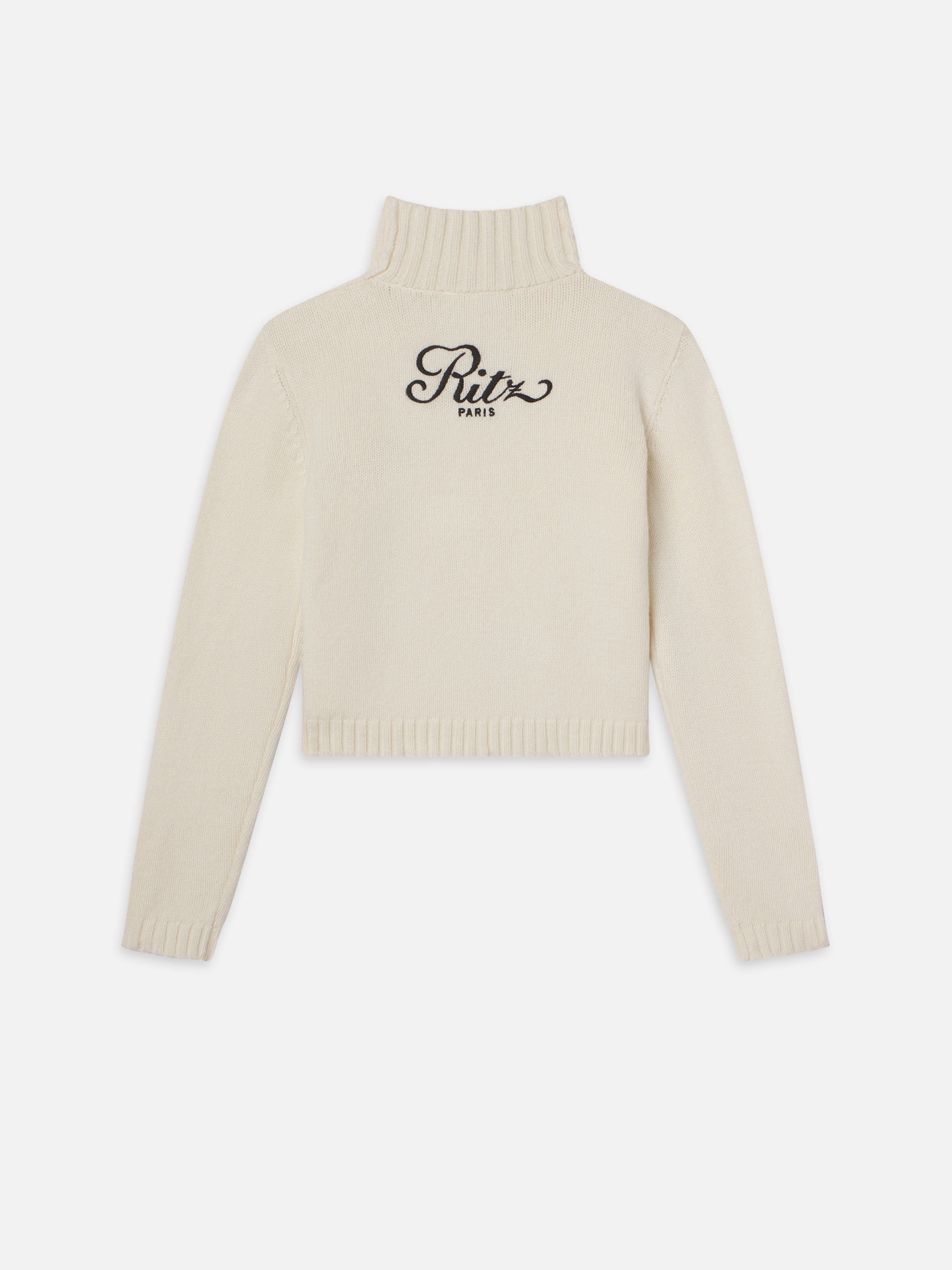 Ritz Button Detail Sweater in Cream - 4