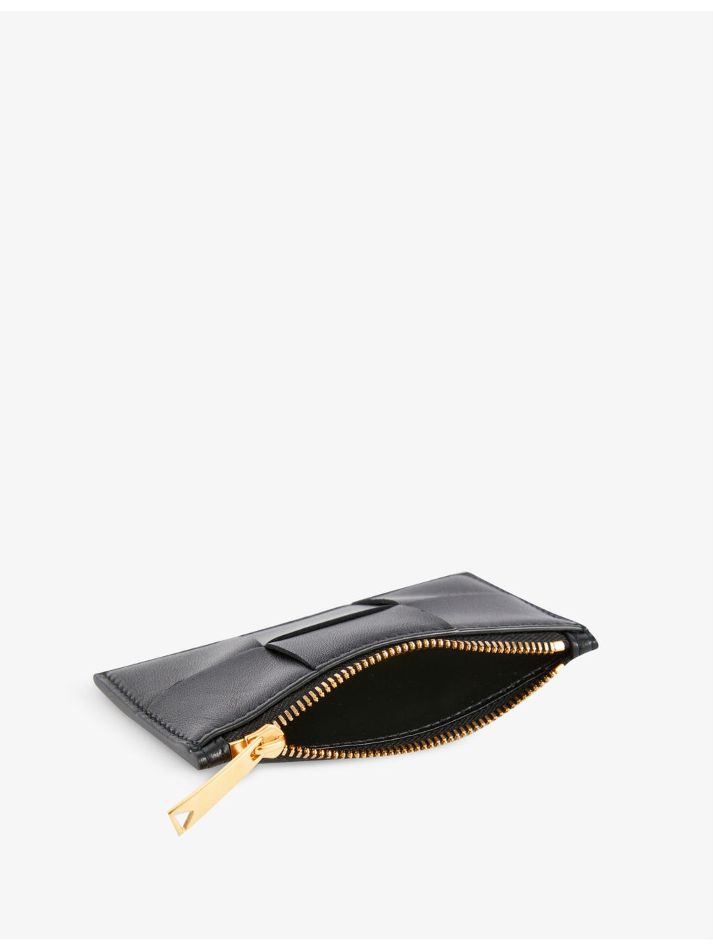 Intrecciato leather card holder - 4