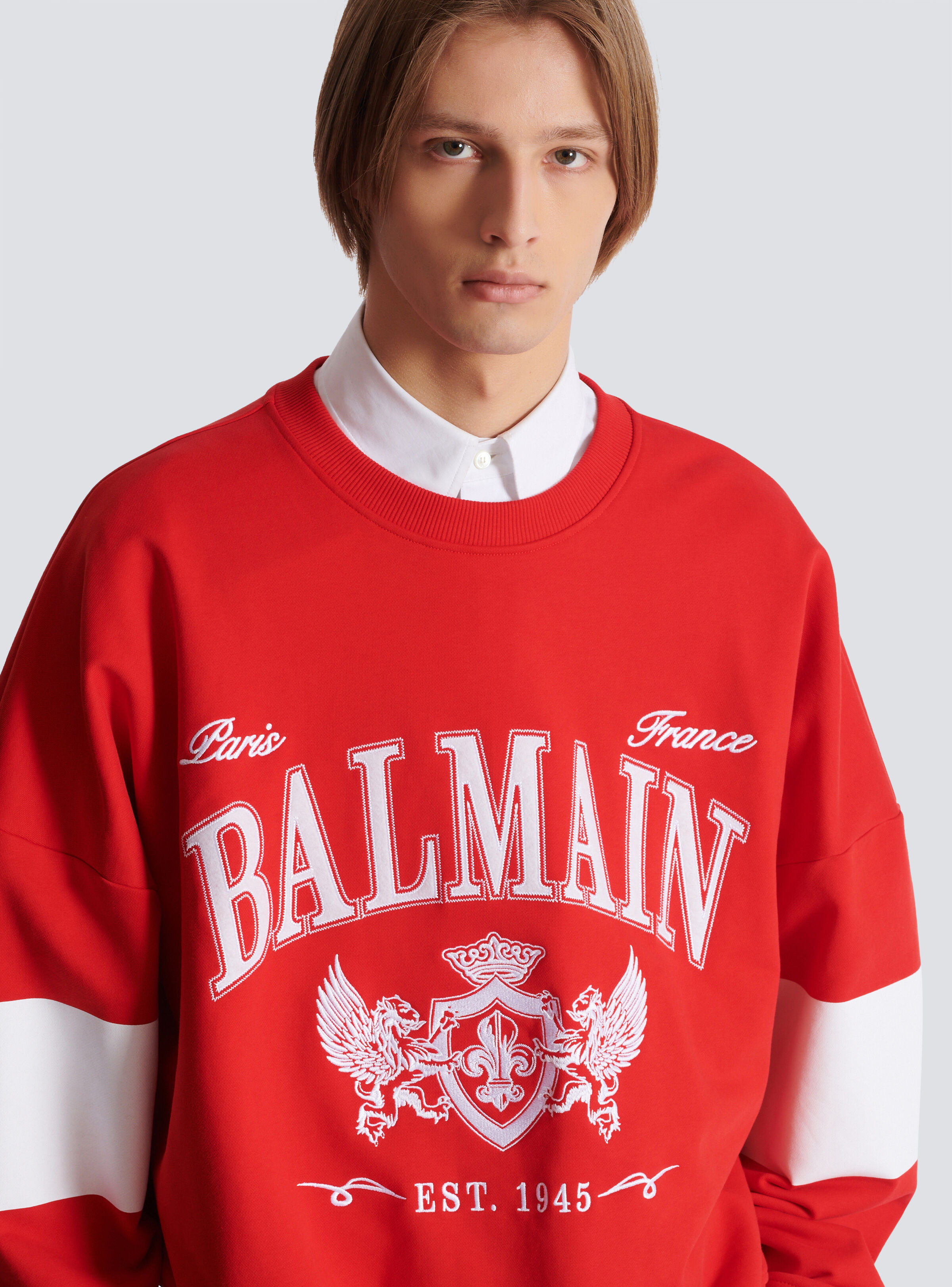 Boxy Balmain College sweatshirt - 7