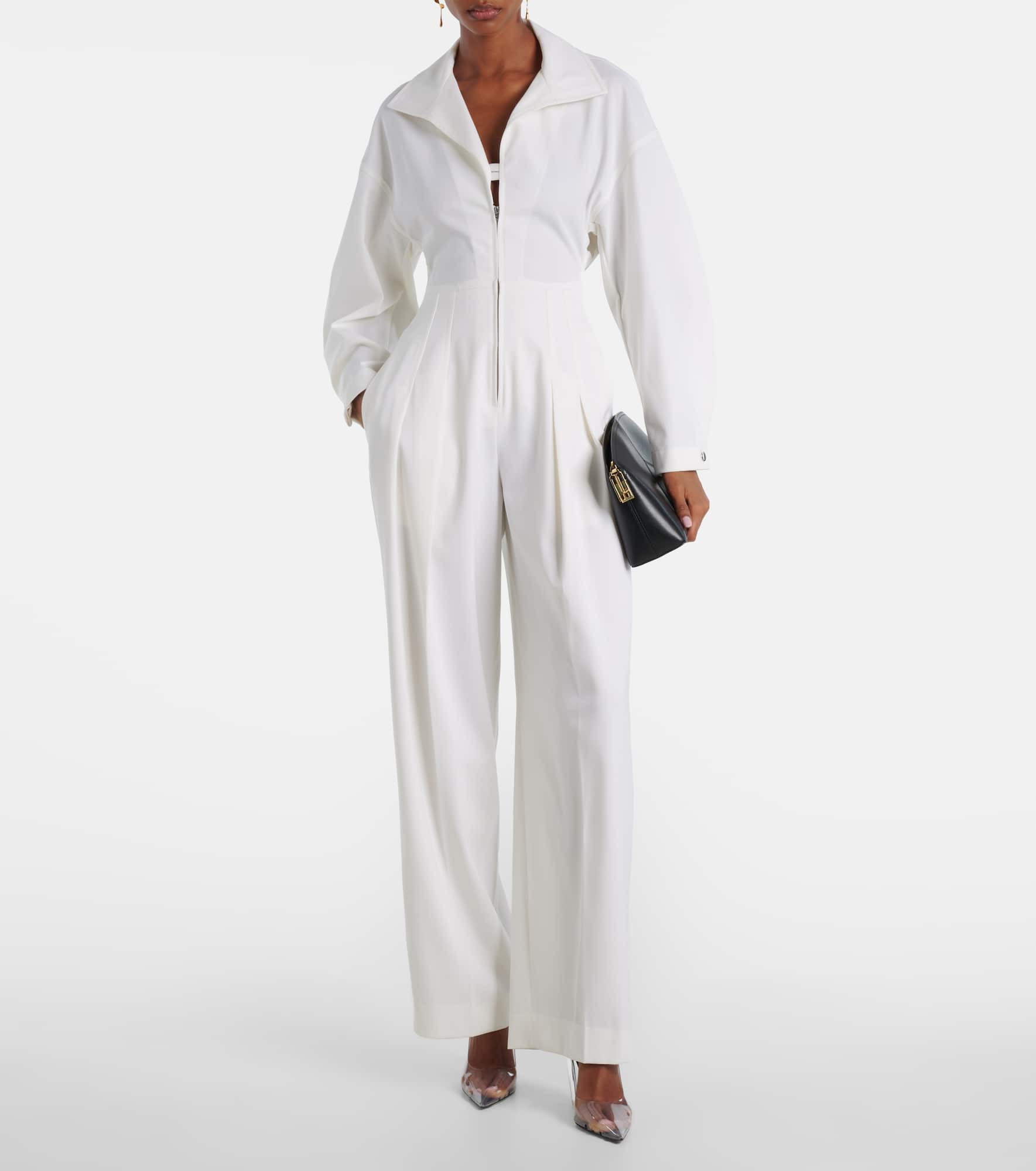 Tab Detail wool-blend jumpsuit - 2