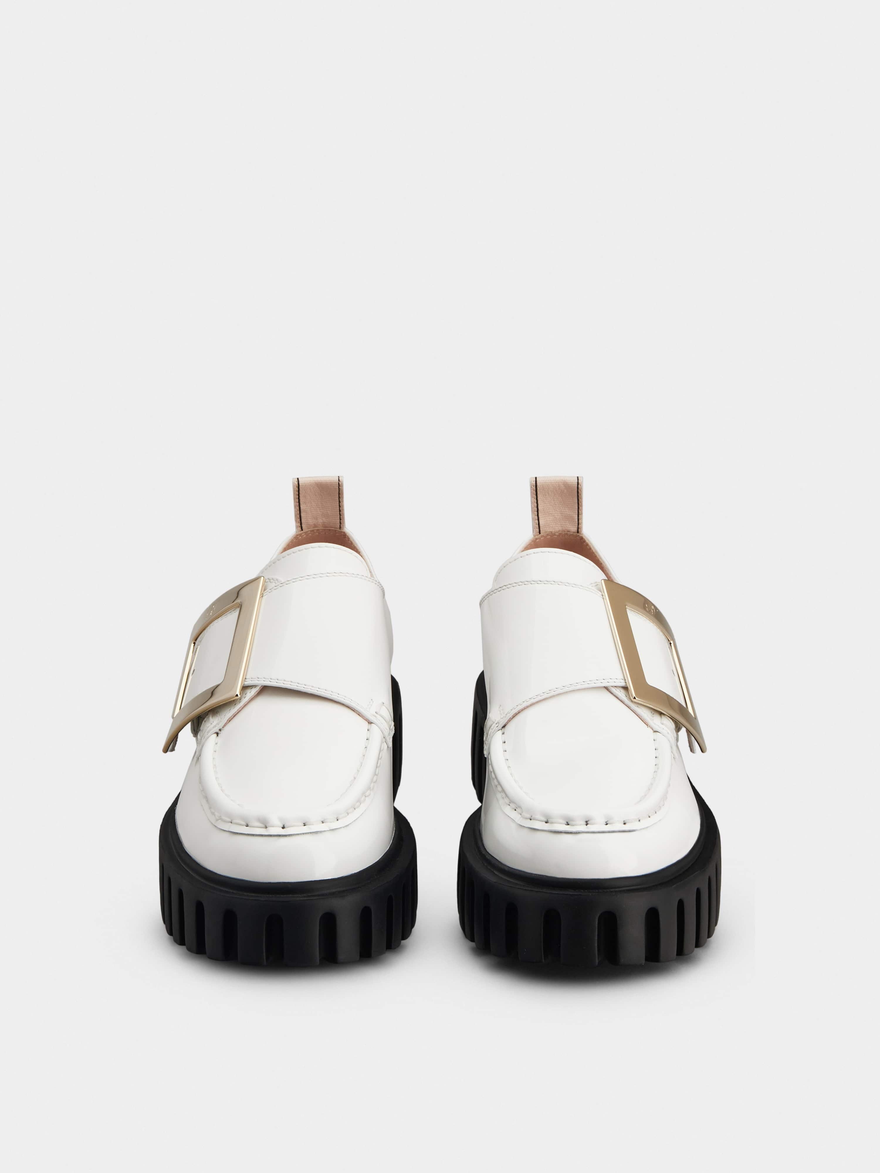 Viv' Go-Thick Metal Buckle Loafers in Patent Leather - 4