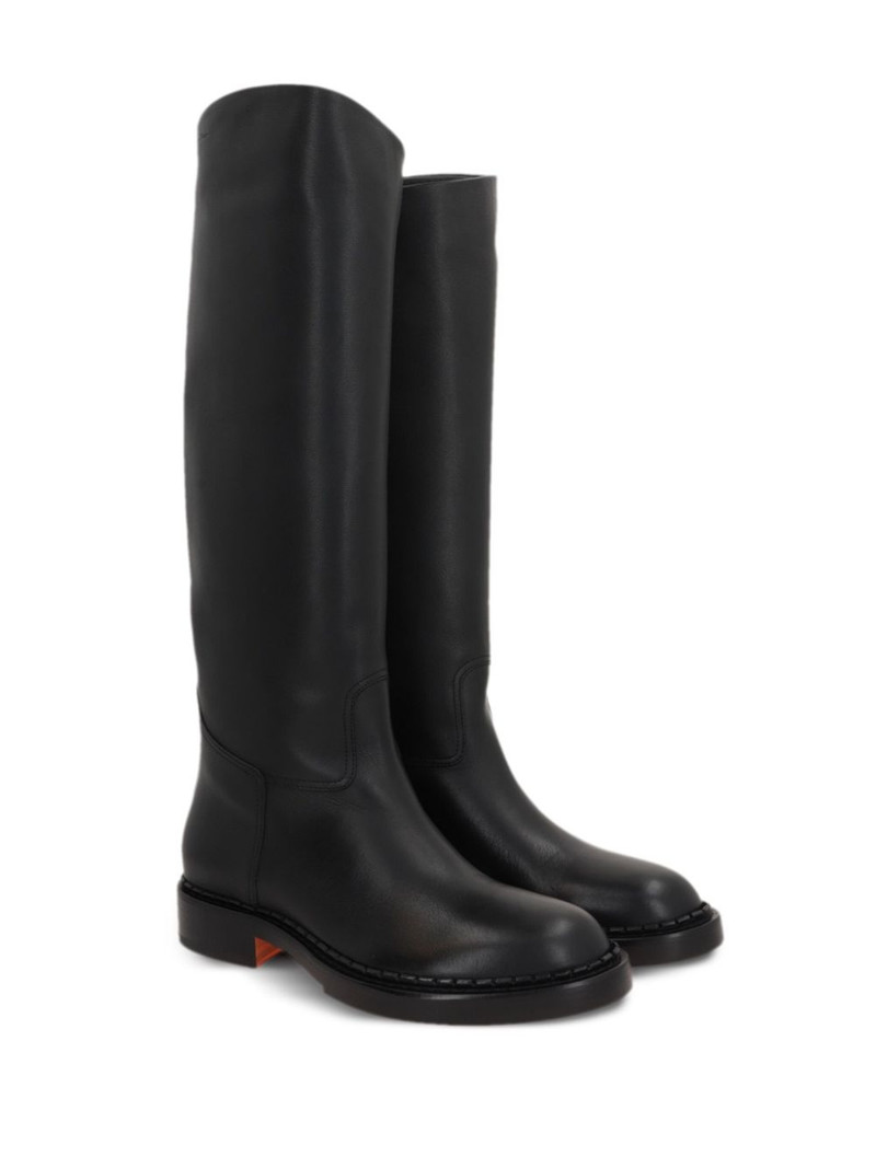 Santoni leather boots outlook