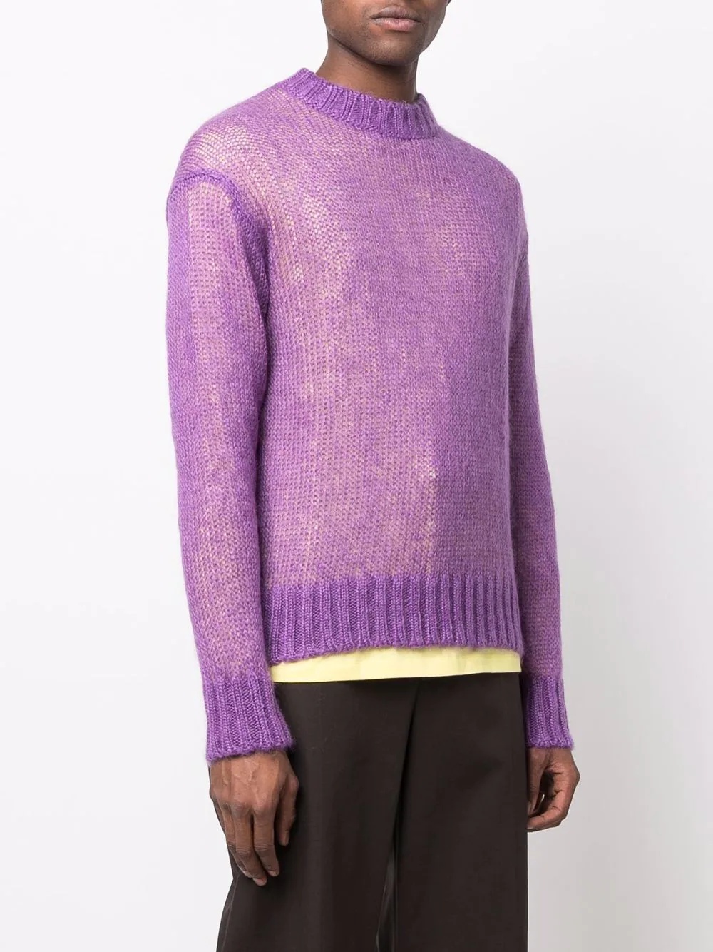 purl-knit two-tone jumper - 3