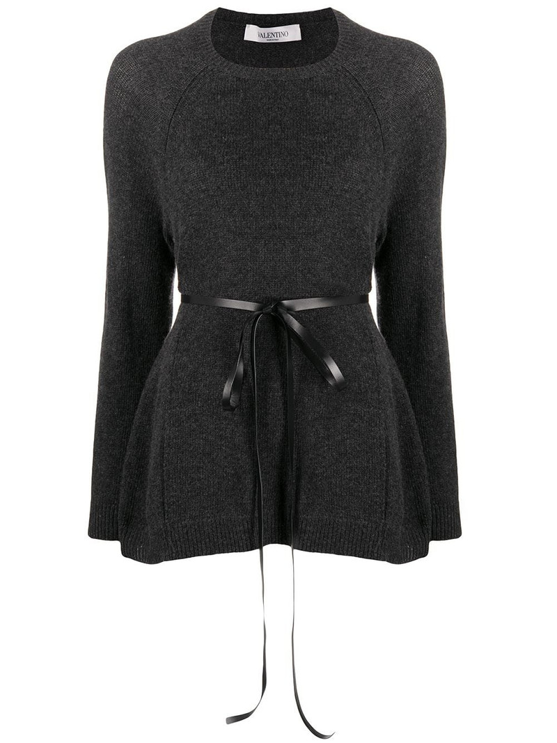 ribbon belted jumper 1