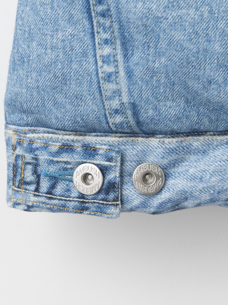 CROPPED DIGITAL PRINT DENIM PUFFER JACKET 5