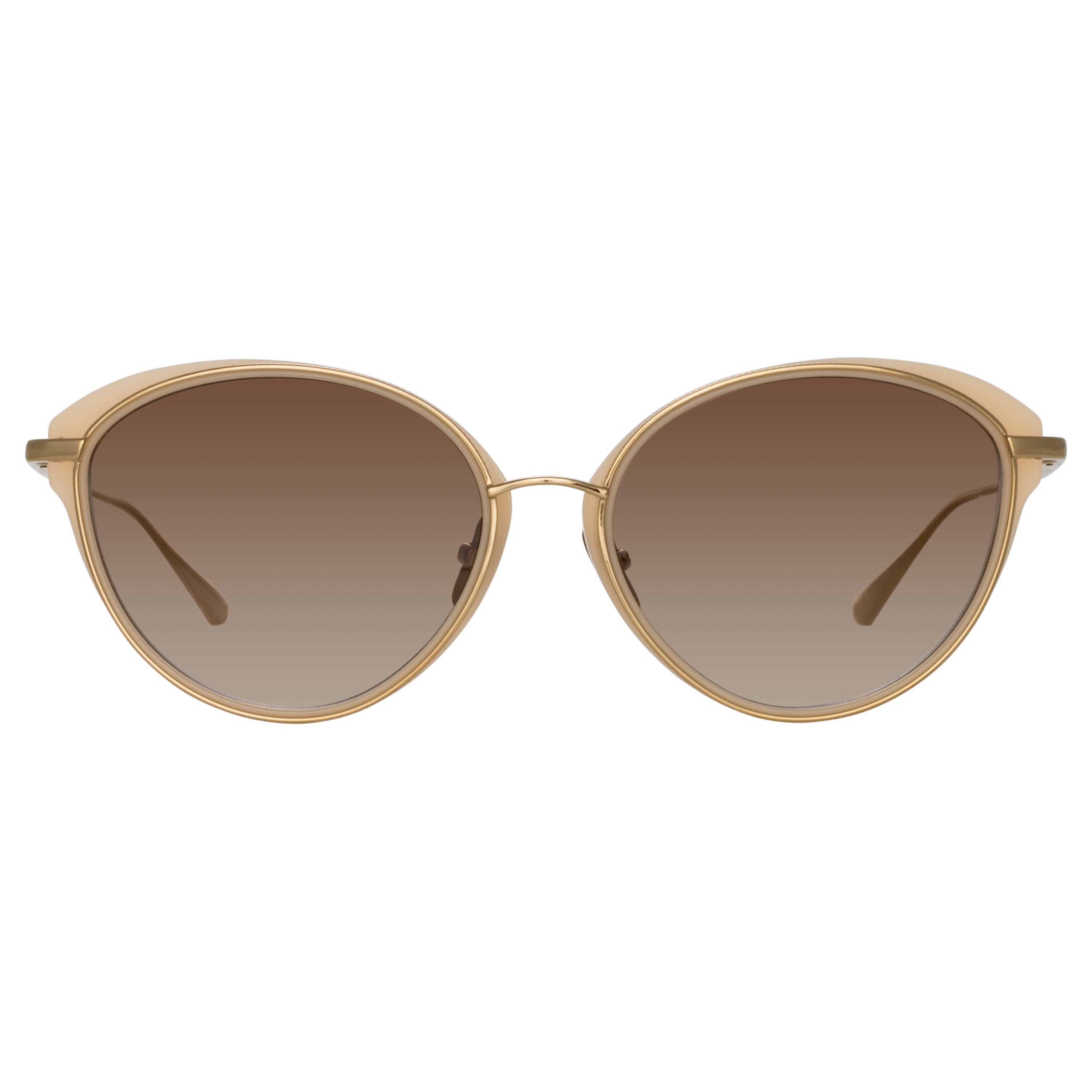 SONG CAT EYE SUNGLASSES IN LIGHT GOLD AND PEACH - 1