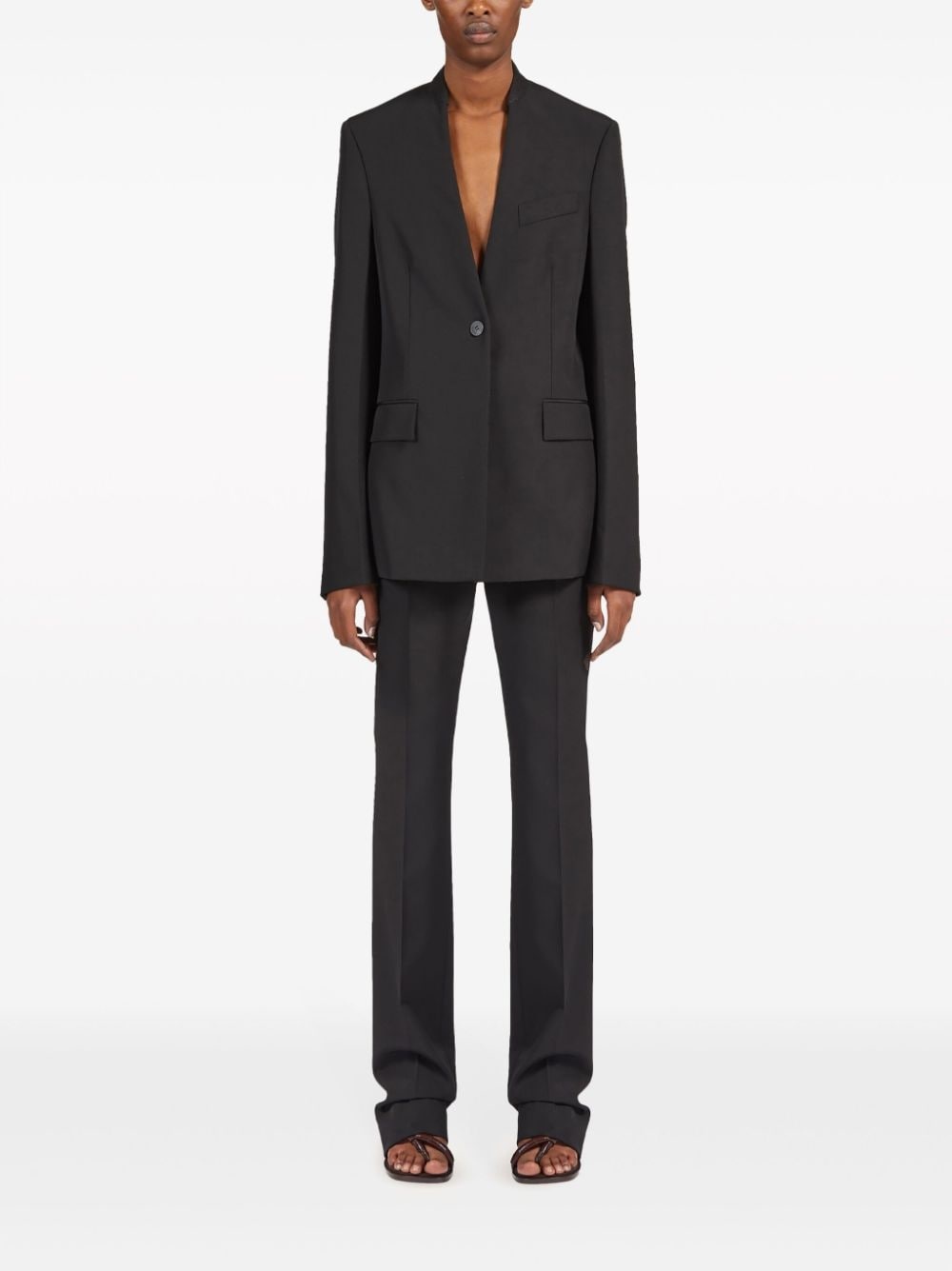 pressed-crease virgin wool tailored trousers - 2