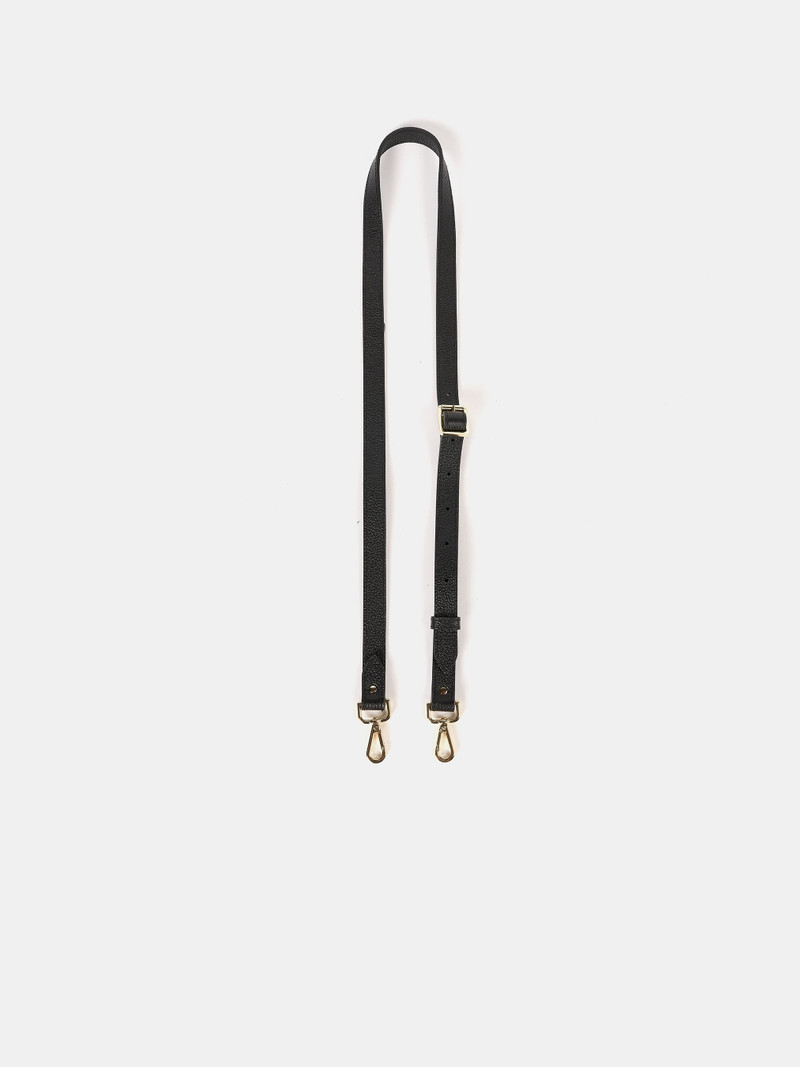 The Crossbody Strap - Black Calf Grain 1