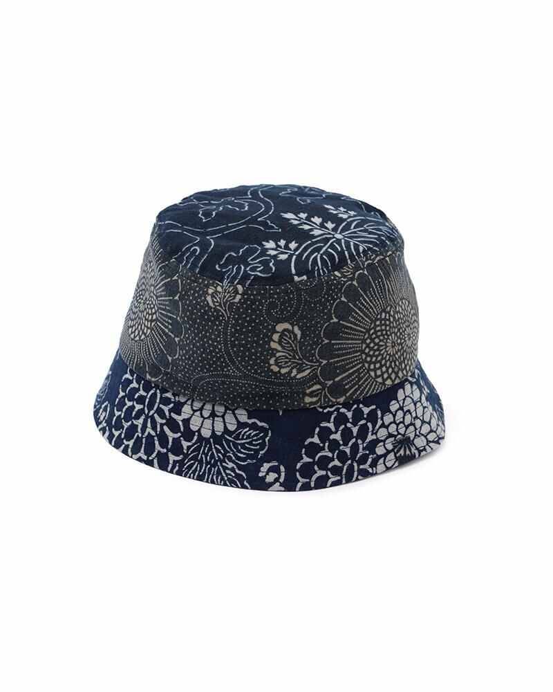 DOME BUCKET HAT KOFU INDIGO PATTERN 1