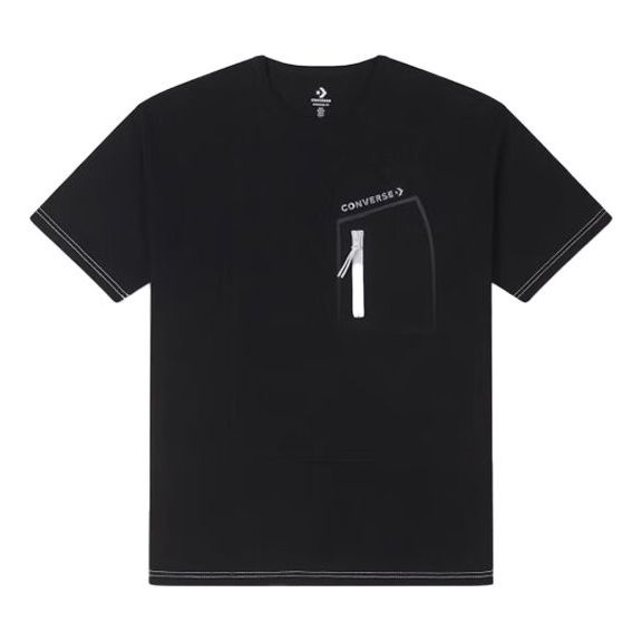 Converse Zip Pocket Logo T-Shirt 'Black' 10025872-A02 - 1