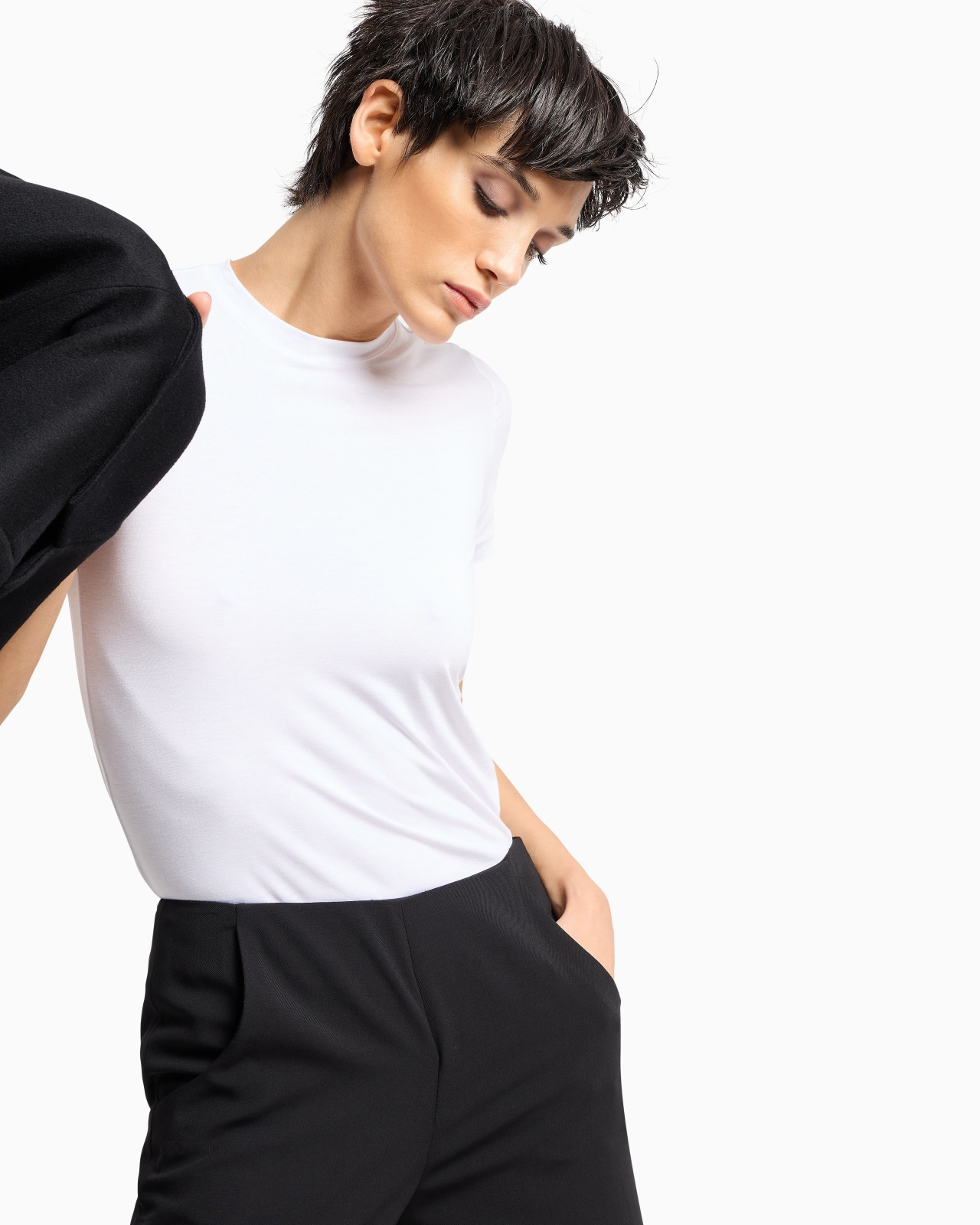 Stretch viscose jersey T-shirt - 6