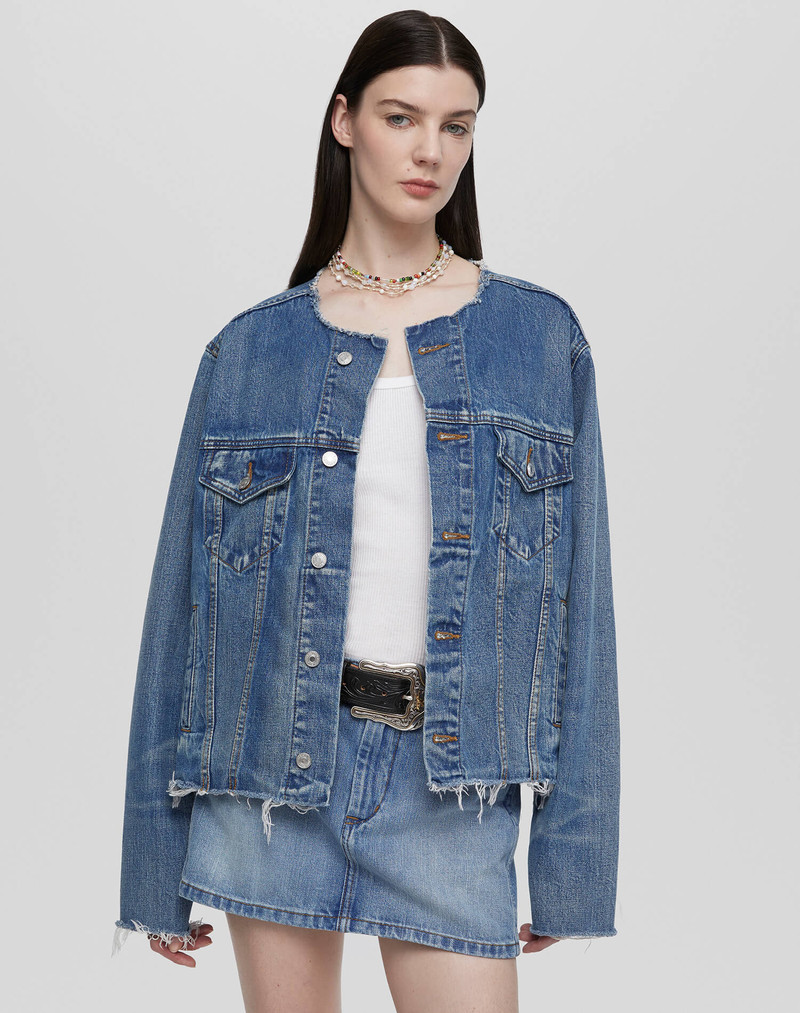 Cutoff Trucker Jacket - Mid Fade 3