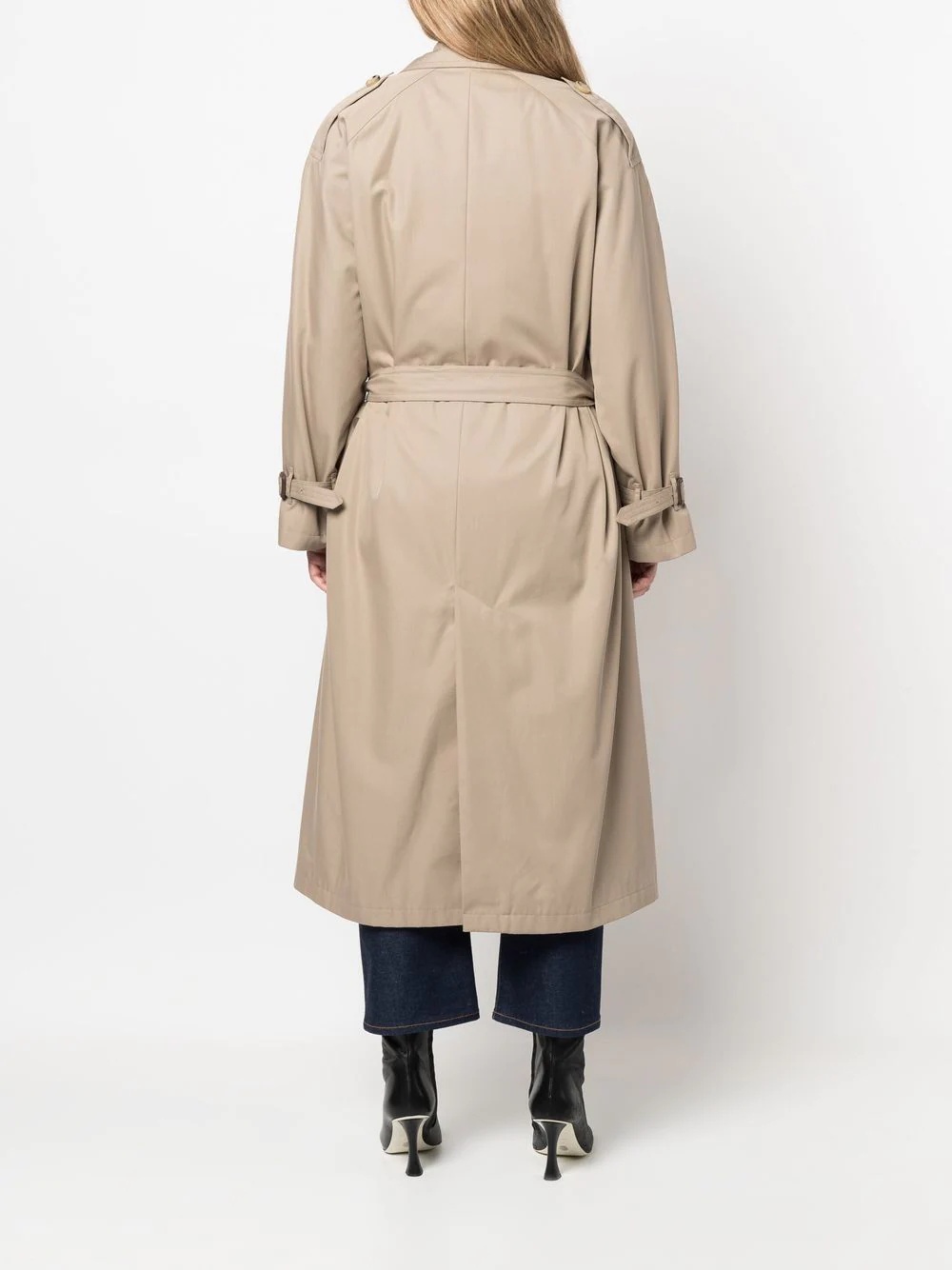 JAMIE Sand Gabardine Cotton Trench Coat - 4