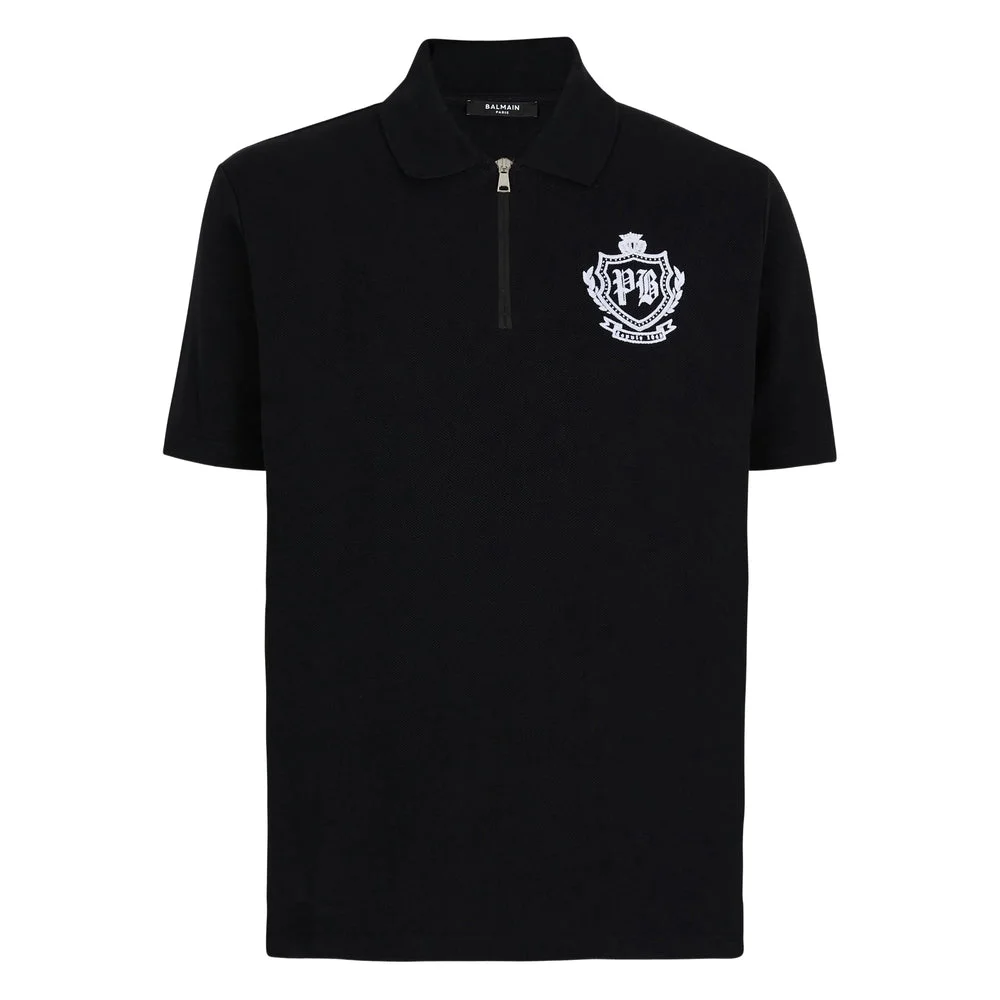 Balmain Black Polo Shirts Men - 1