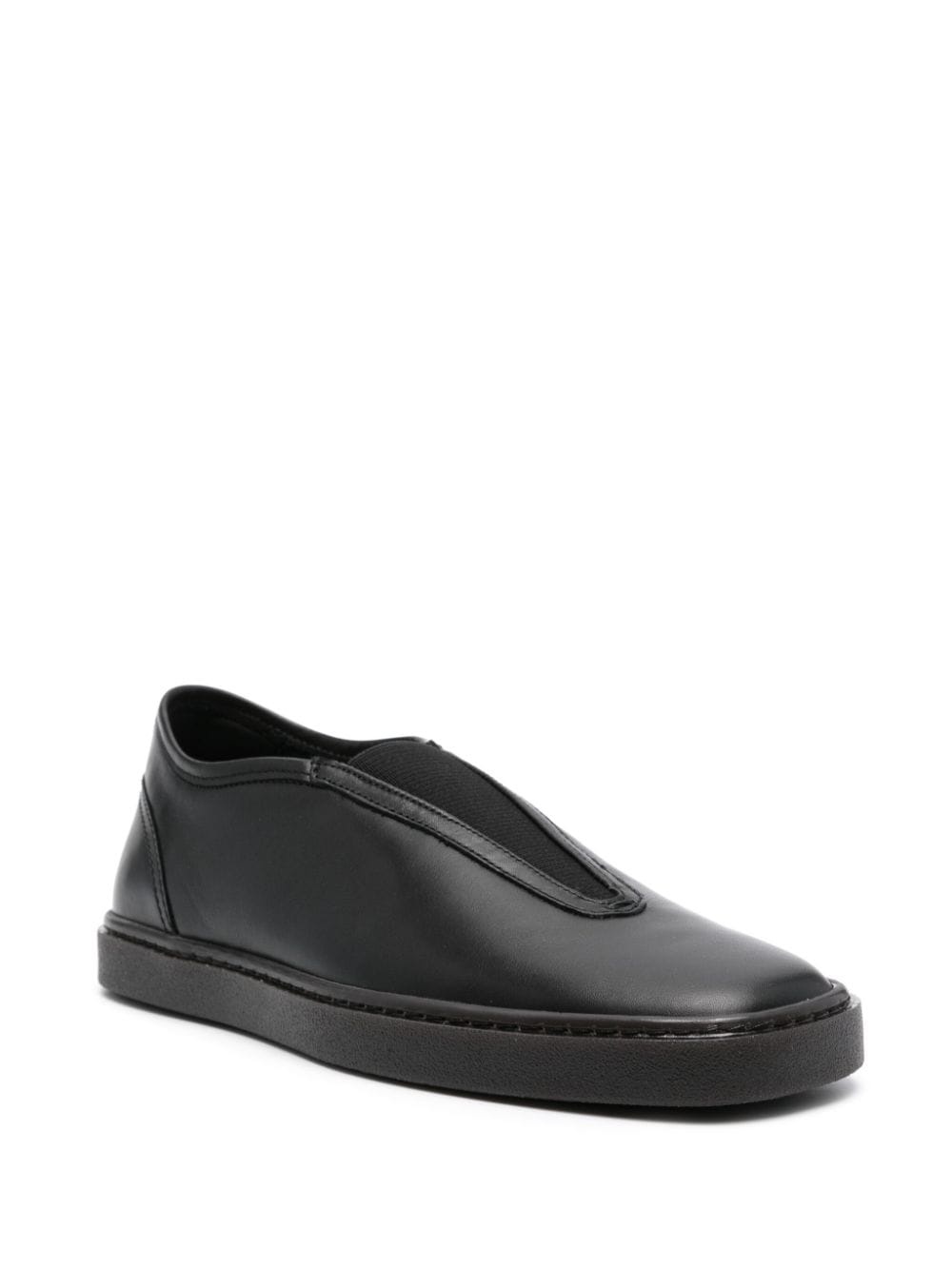slip-on leather sneakers - 2