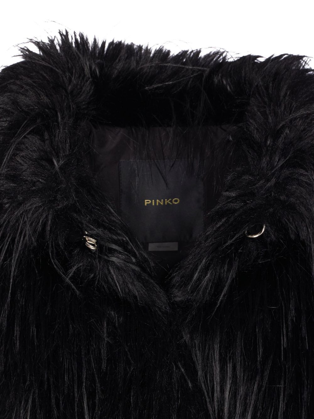 high-neck faux-fur jacket - 3