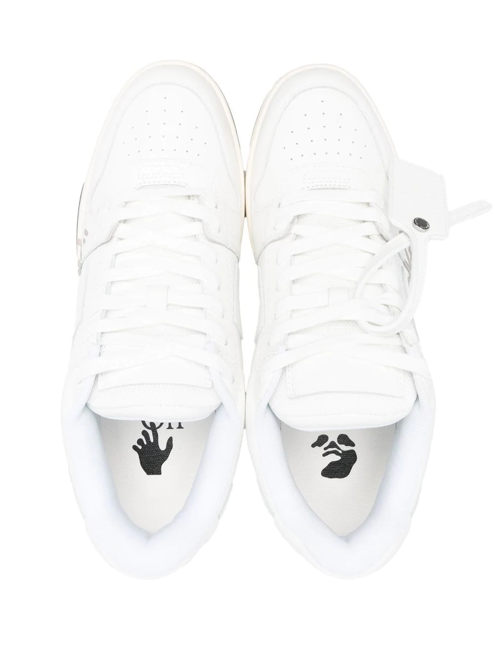 slogan-print lace-up sneakers - 3