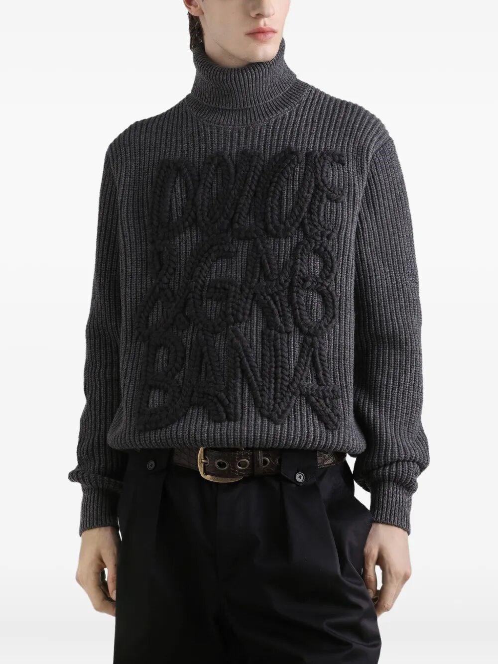 Long Sleeve Turtle-Neck Sweater - 4
