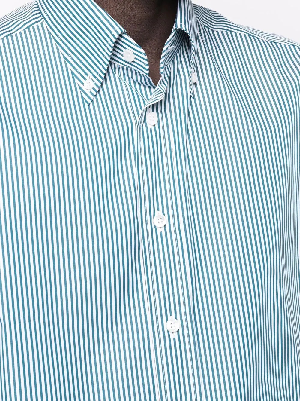 striped button-down shirt - 5