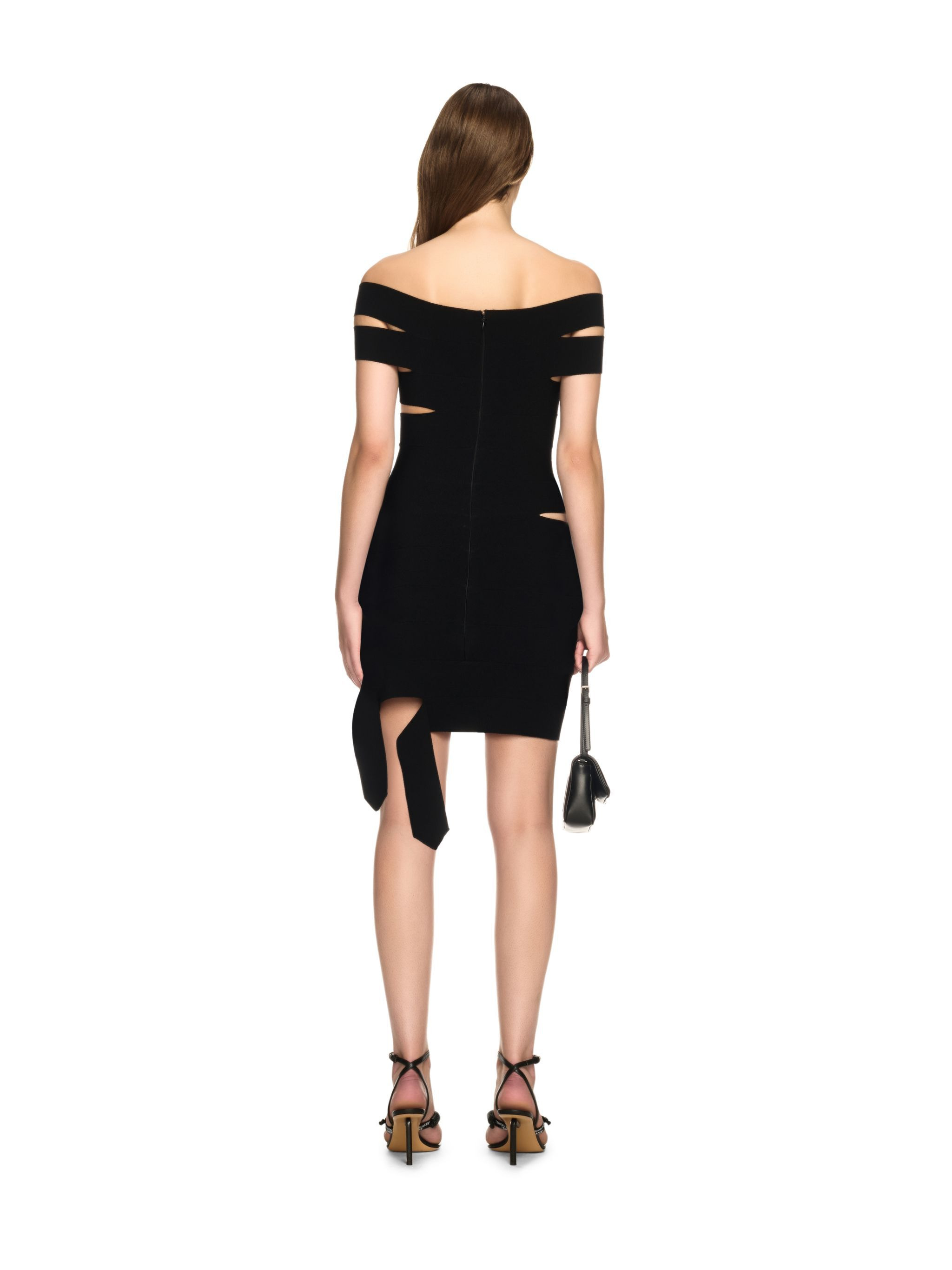 Black Aurora Bandeau Mini Dress - 4