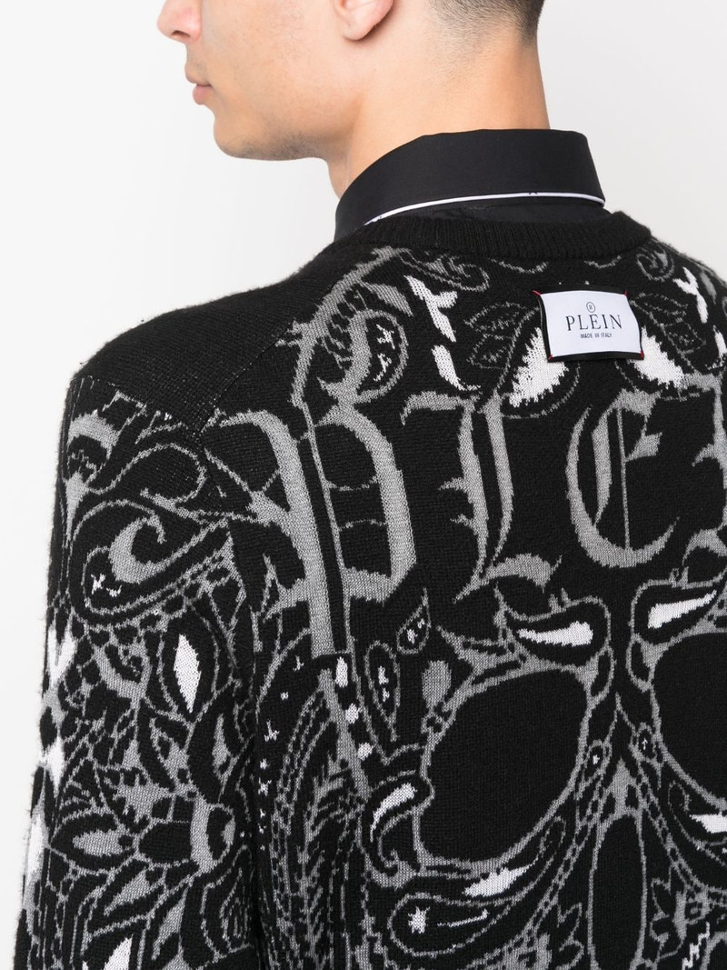 paisley-print cashmere-silk jumper 5