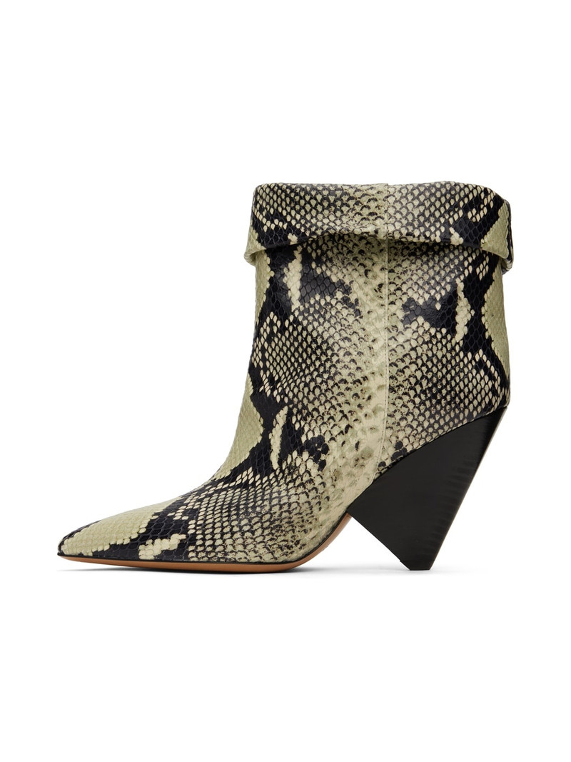 Isabel Marant Off-White & Black Lulya Boots outlook