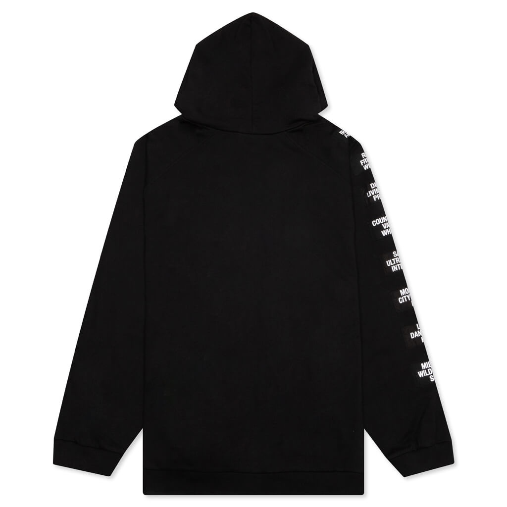 RAF SIMONS TEENAGE DREAMS OVERSIZED HOODIE - BLACK - 2