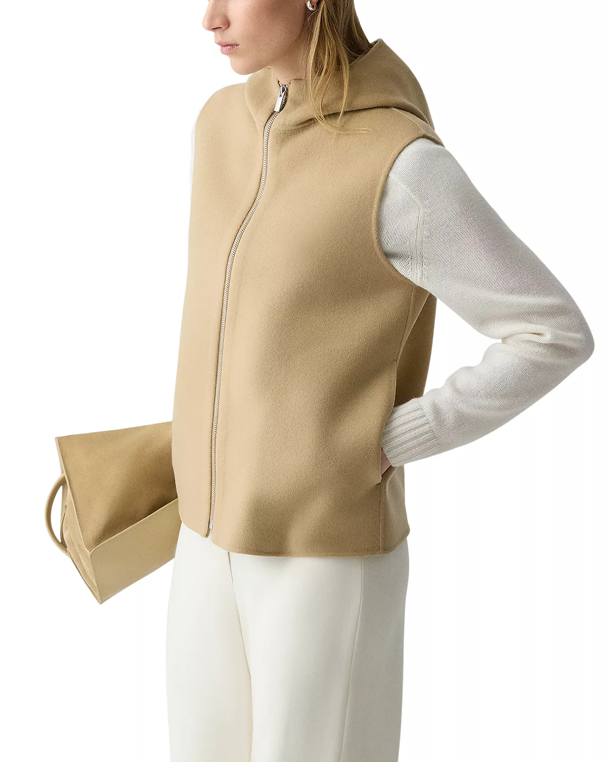 Hooded Wool & Cashmere Vest - 4