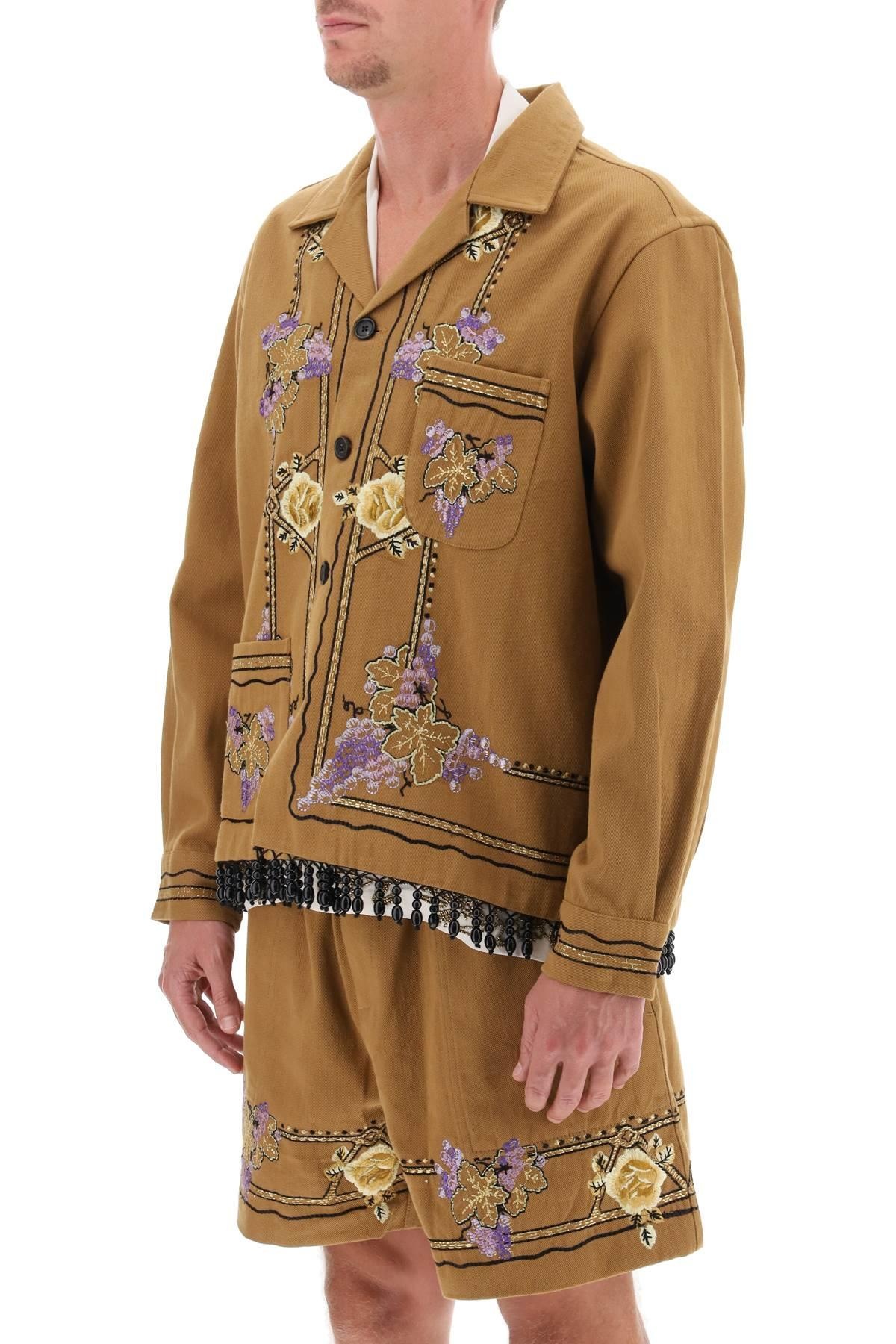 AUTUMN ROYAL OVERSHIRT WITH EMBROIDERIES AND BEADWORKS - 5