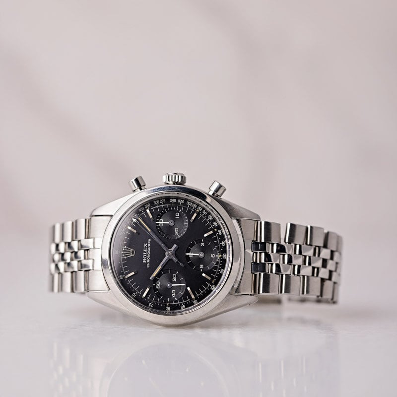 Vintage Rolex Chronograph Pre-Daytona Ref 6238 Black Dial - 11