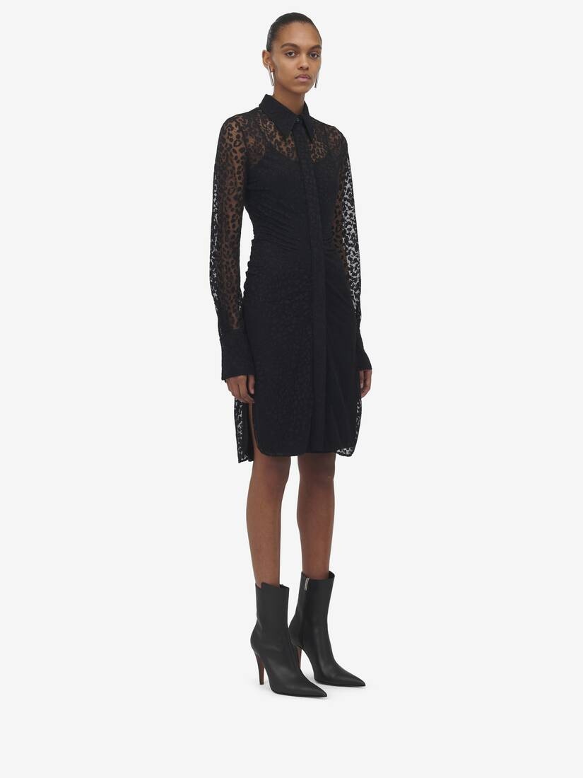 Leopard Devoré Shirt Dress - 3