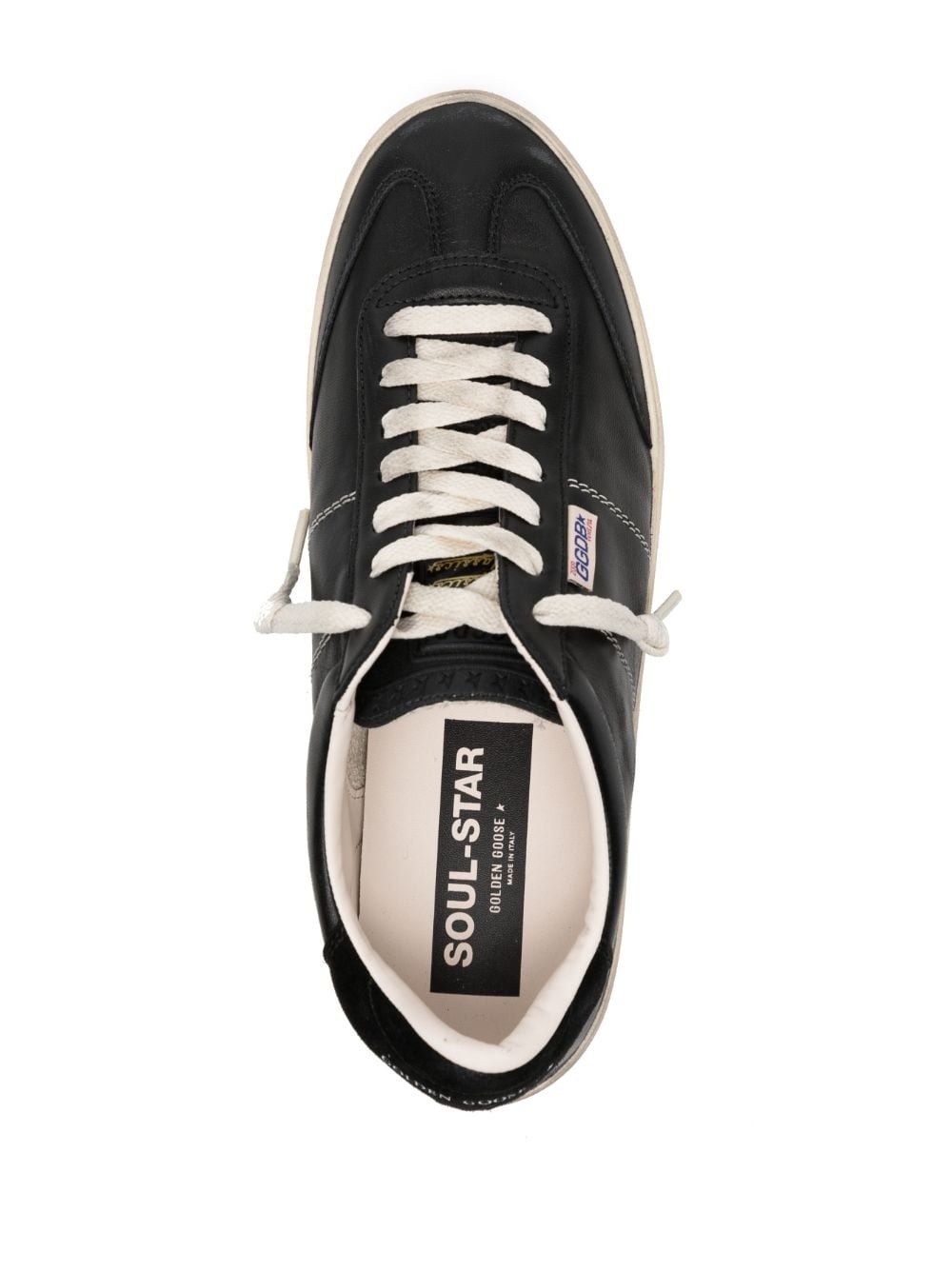 logo-patch lace-up sneakers - 4