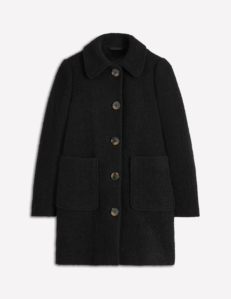Carlisle Wool Coat-Black 1