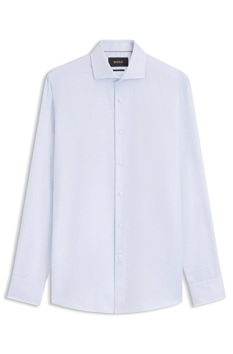 NON-IRON SLIM-FIT SHIRT IN STRUCTURED COTTON 1
